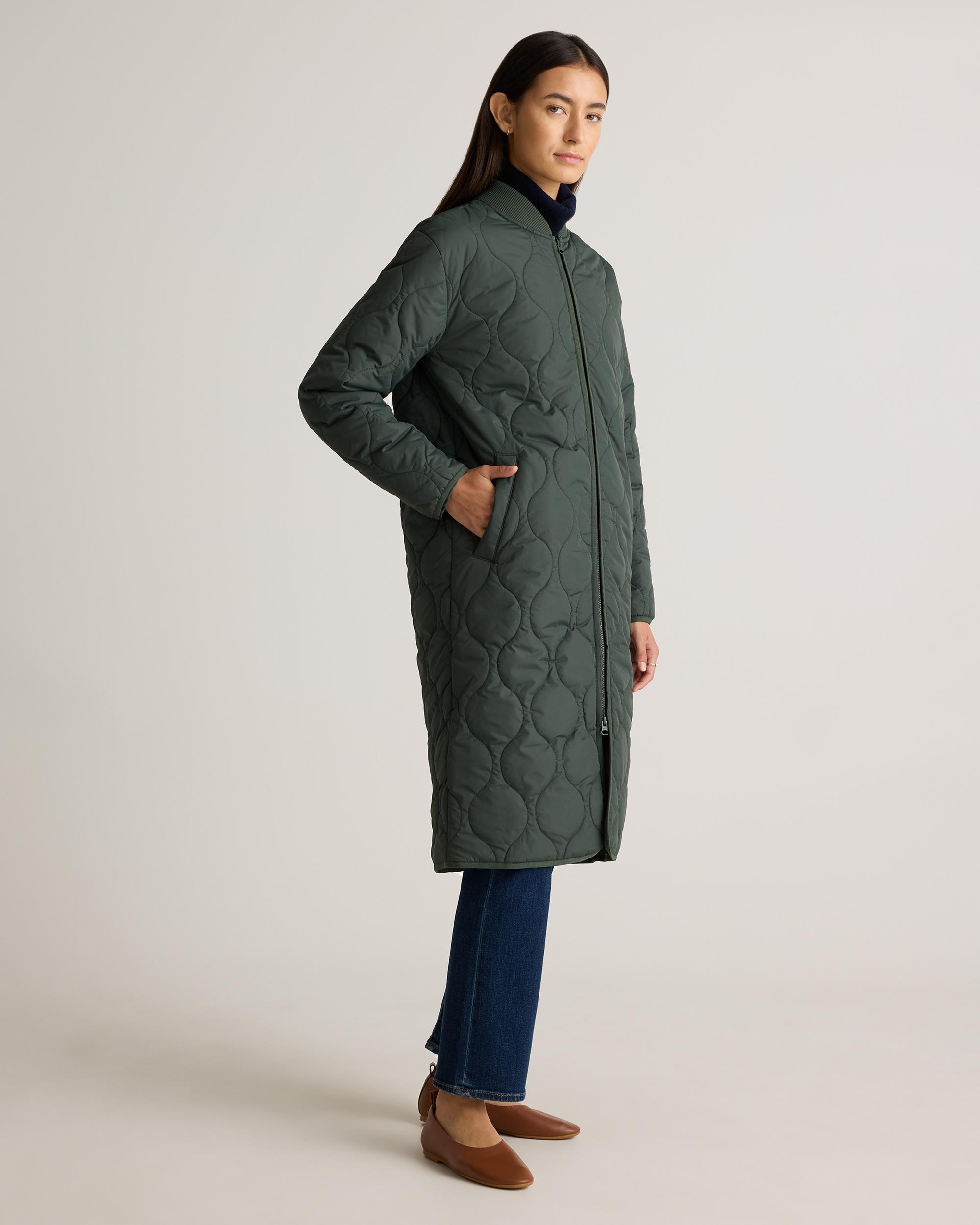 Quince | Women's Featherless Quilted Puffer Long Coat Size XL, Recycled Polyester Product Image