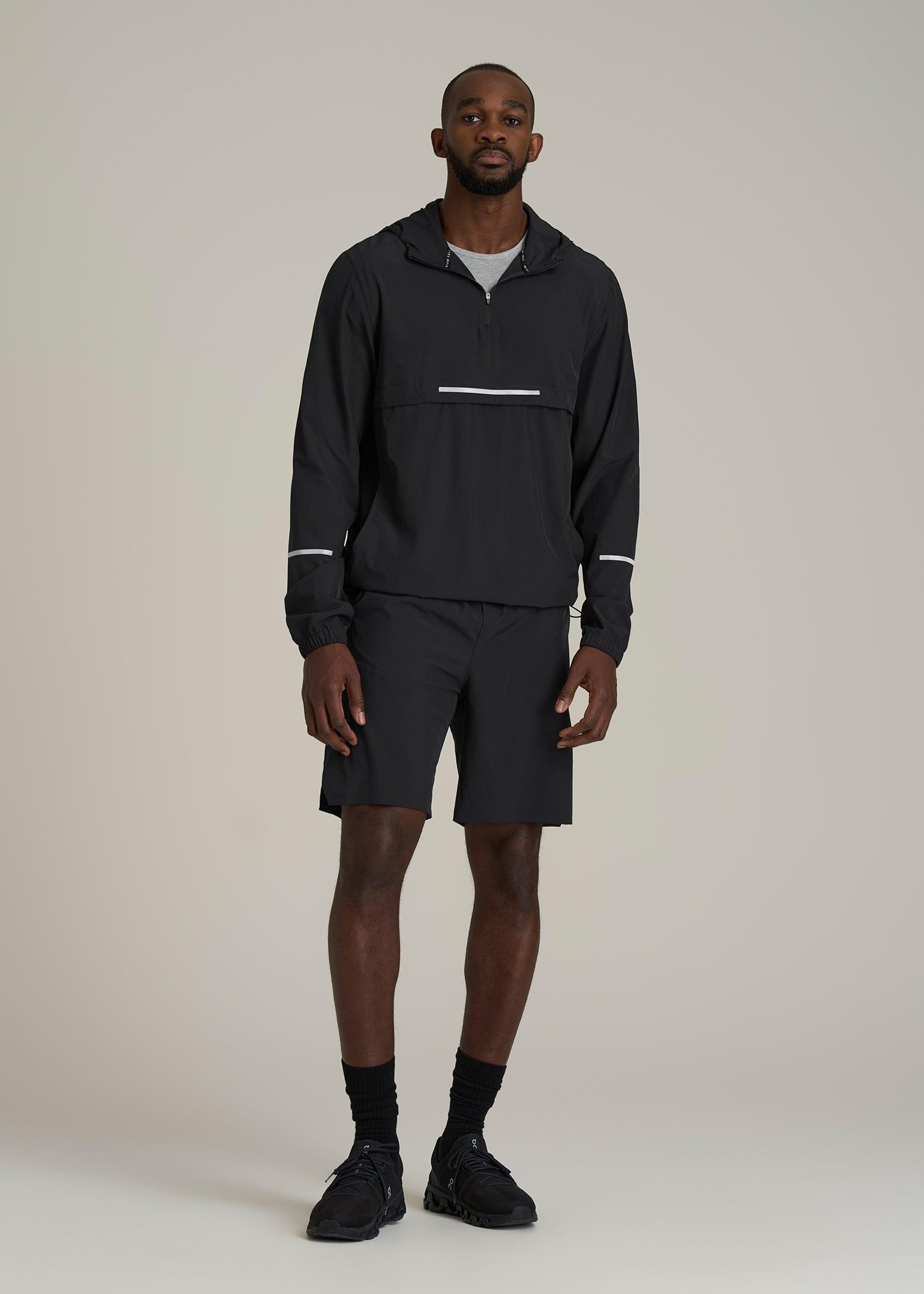 Featherweight Packable Anorak for Tall Men in Black Male Product Image