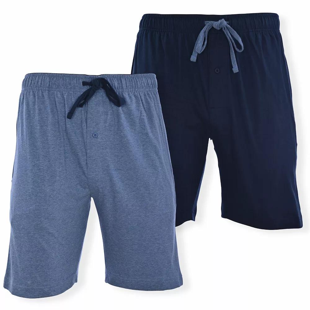 Big & Tall Hanes® 2-pack Knit Pajama Shorts, Men's,  Product Image