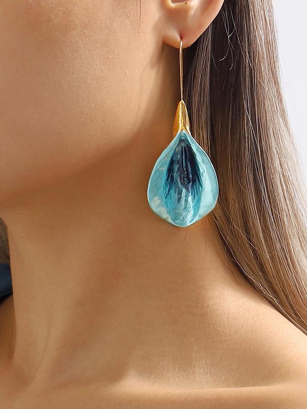 Flower Shape Drop Earrings Earrings Accessories Product Image