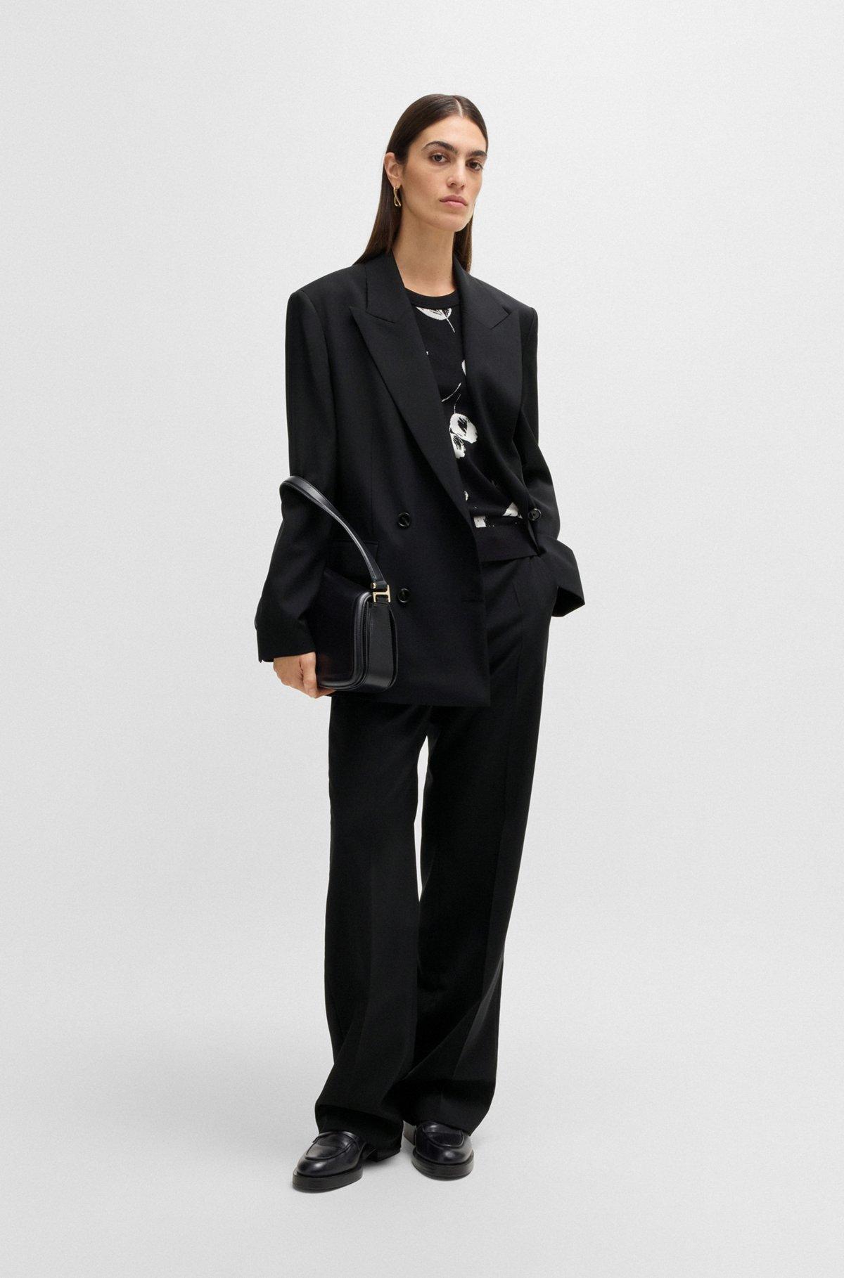 Straight-leg trousers in wool Product Image