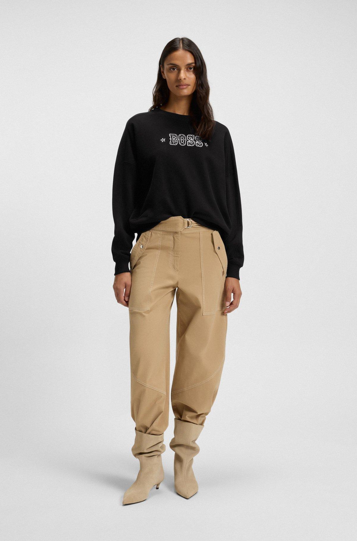 Cotton-terry sweatshirt with logo detail Product Image