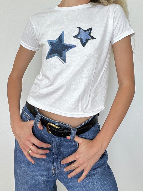 Star Print Short Sleeve Tee Product Image