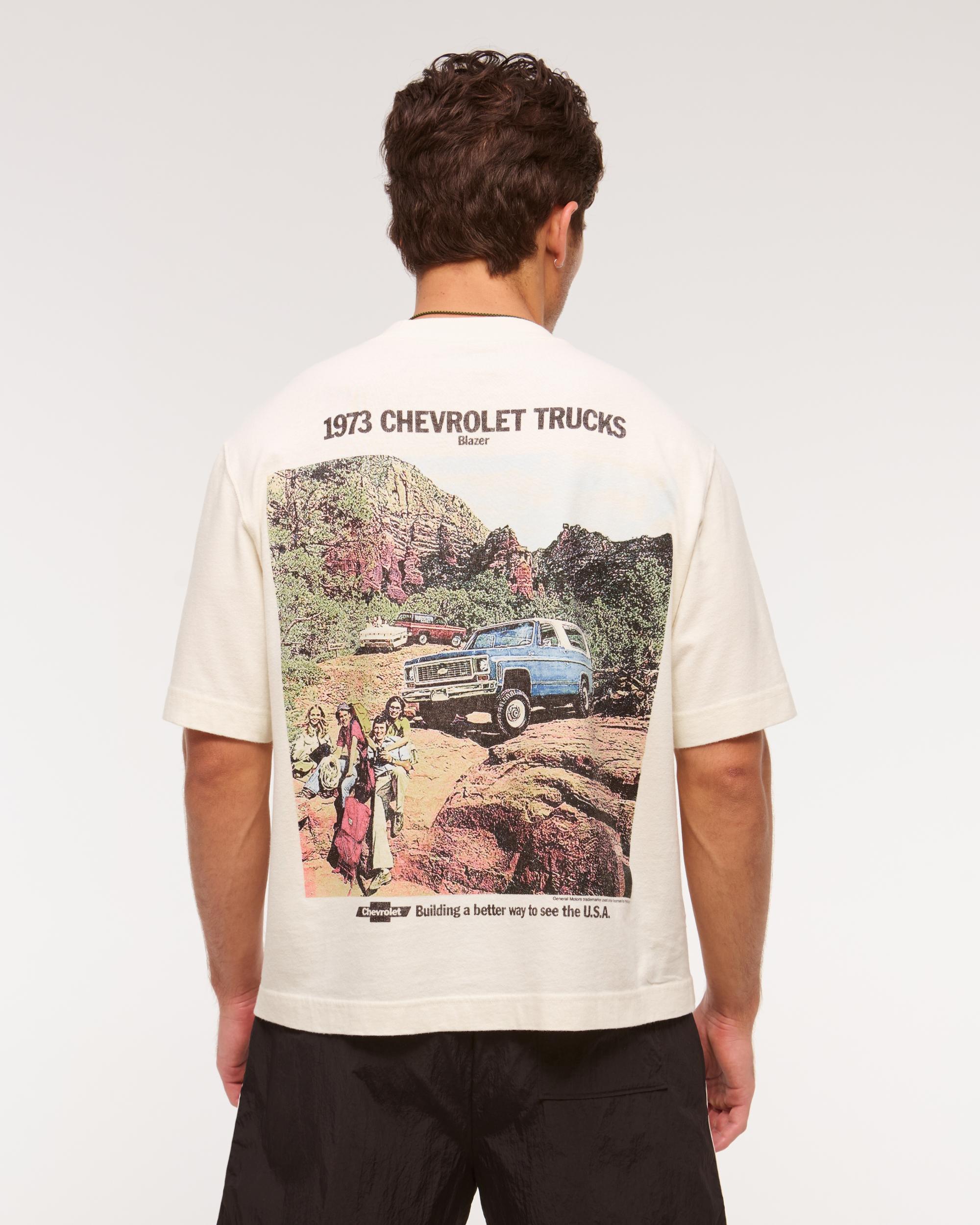 Chevrolet Vintage-Inspired Cropped Graphic Tee Product Image