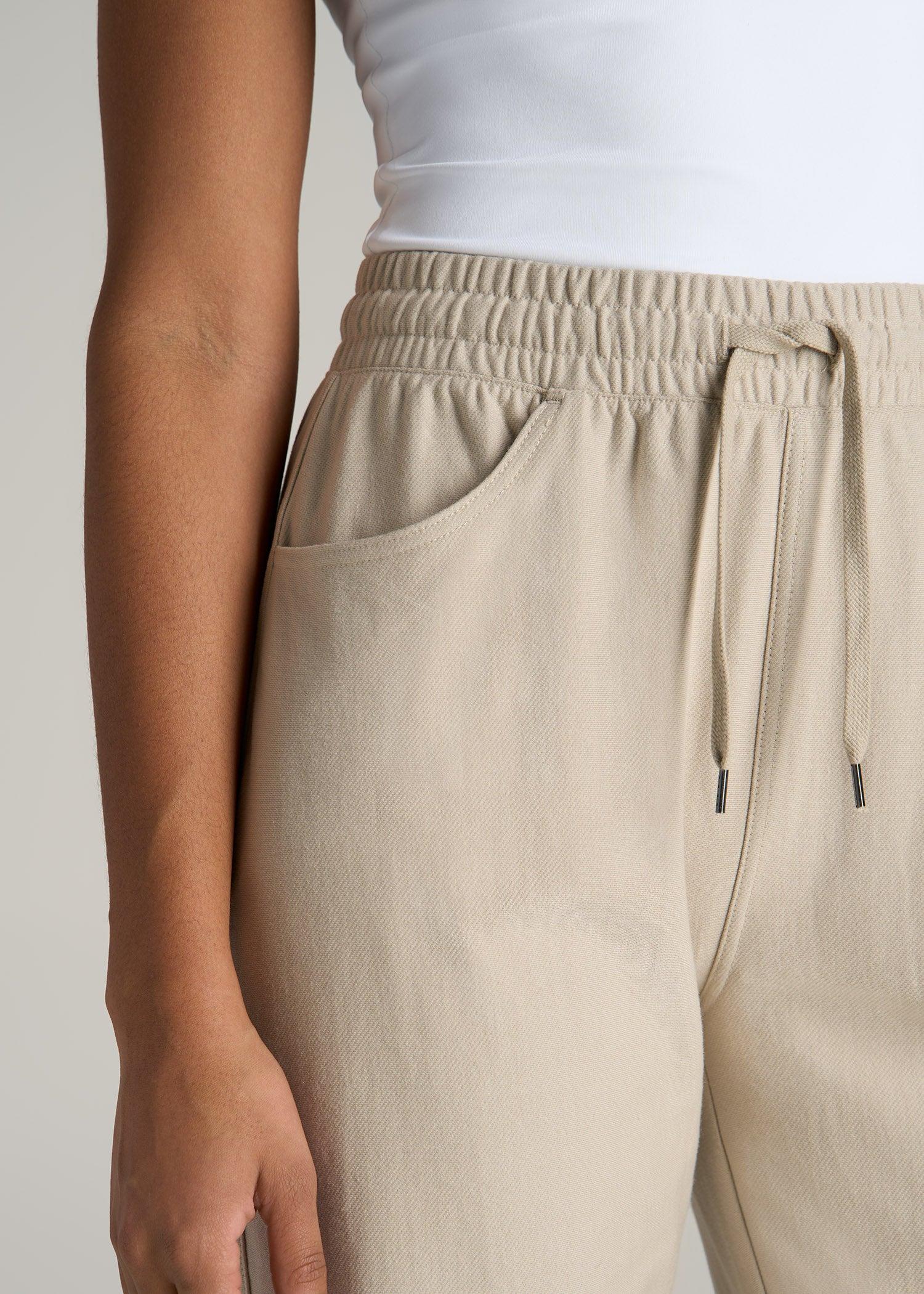 Pull-On Straight Leg Knit Pants for Tall Women in Bright Olive Product Image