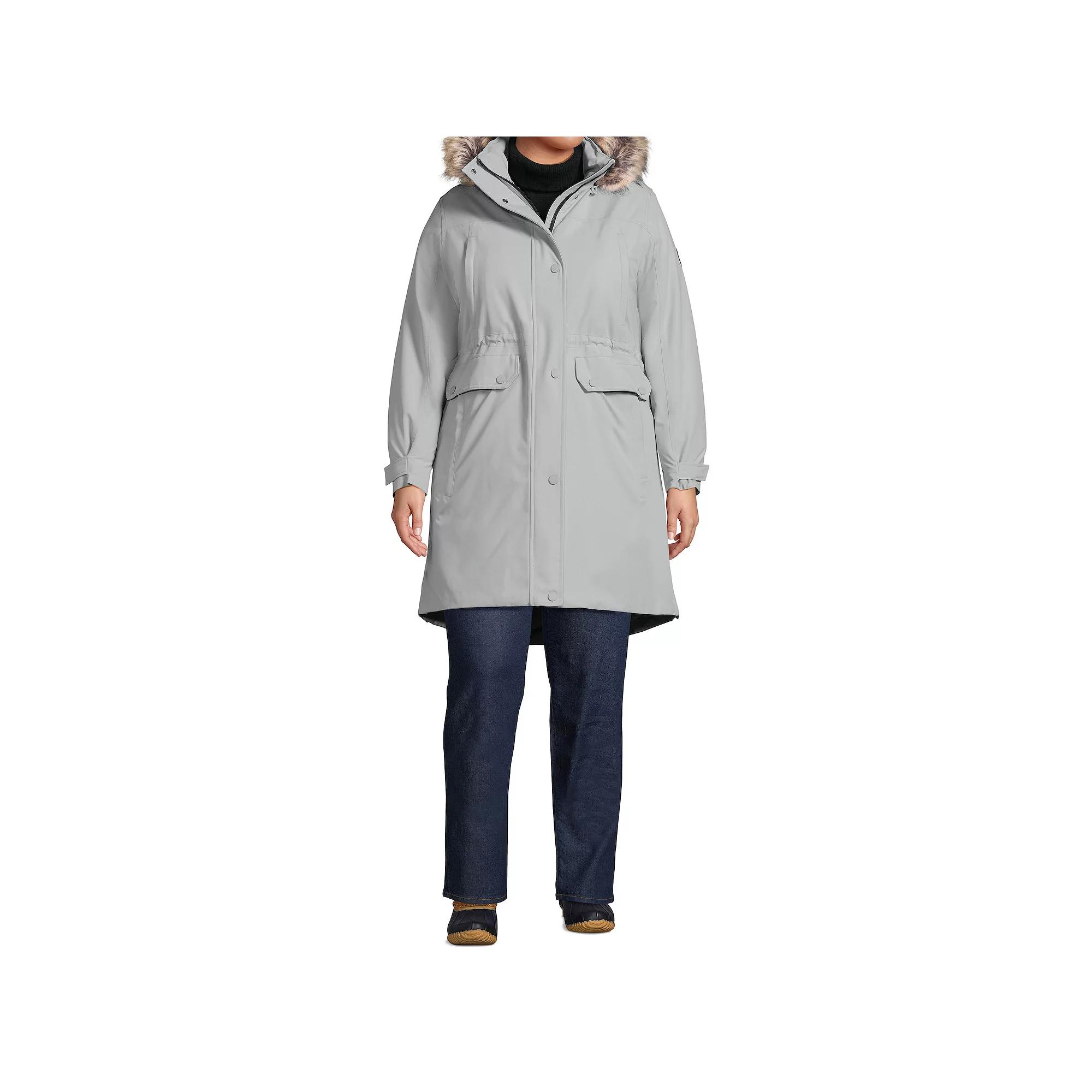 Plus Size Lands' End Expedition Down Waterproof Winter Parka, Women's, Size: 3XL, Black Product Image