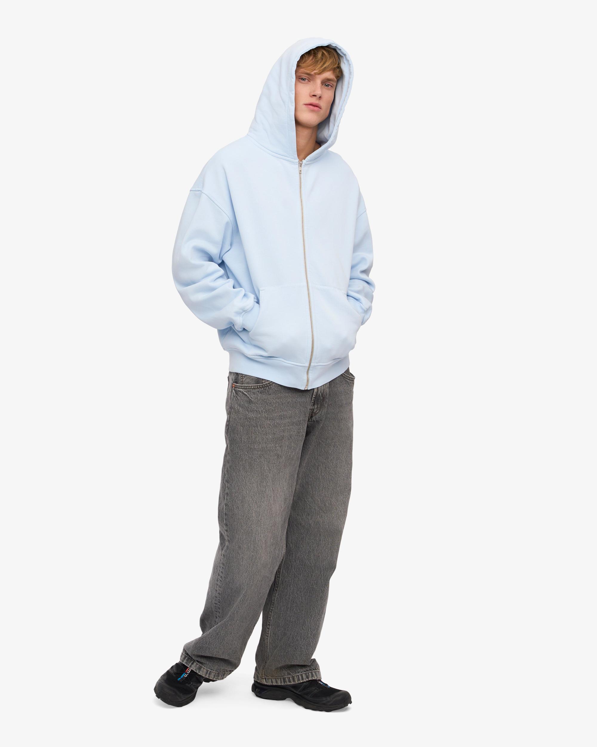 Organic Oversized Zip Hood - Polar Blue Product Image