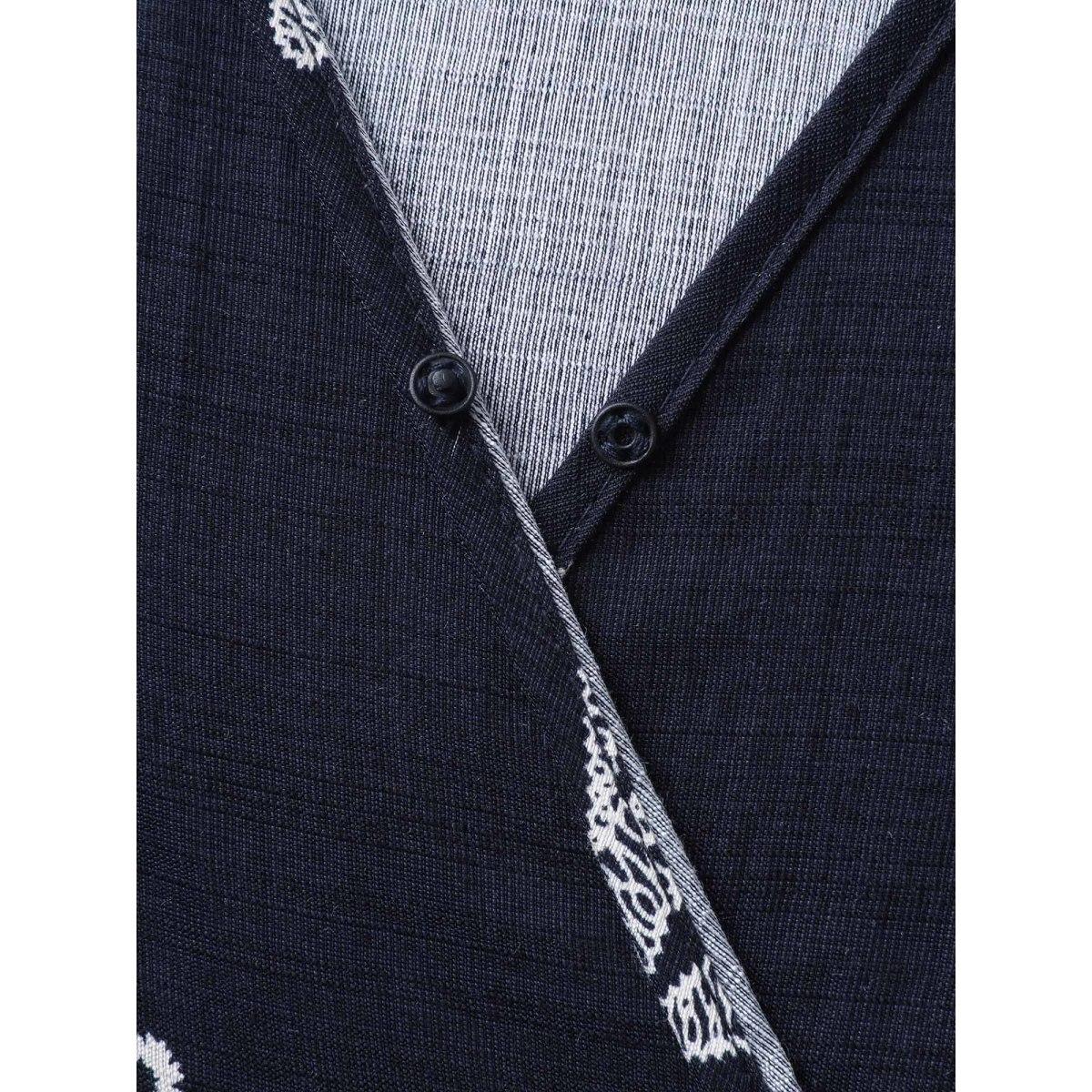 Plus Size Rayon Stretchy Waist Pockets Flutter Midi Dress Indigo Women Boho Overlap Collar Cap Sleeve Curvy BloomChic 22-24/3X Product Image