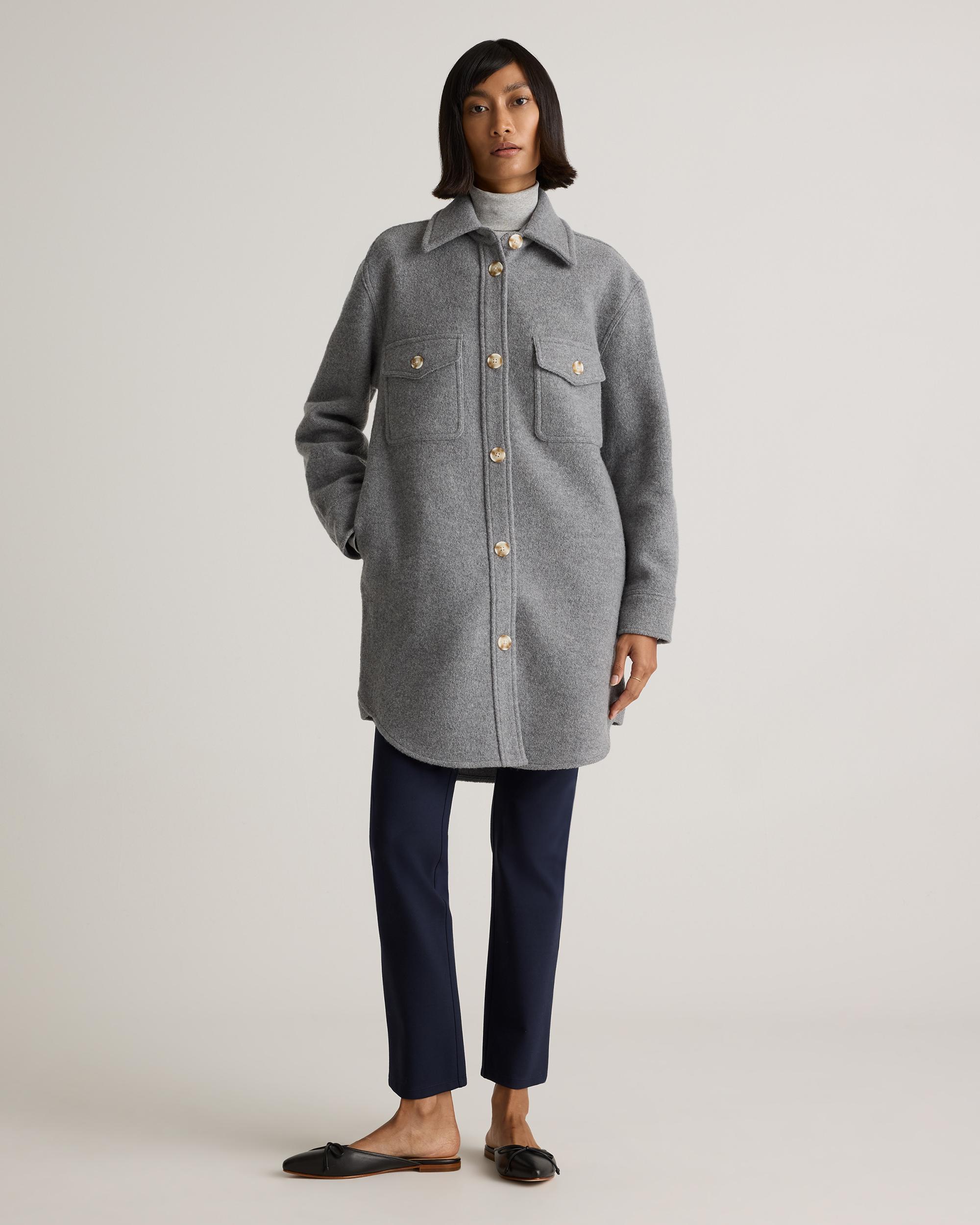 Quince | Women's 100% Merino Wool Long Shirt Jacket Product Image