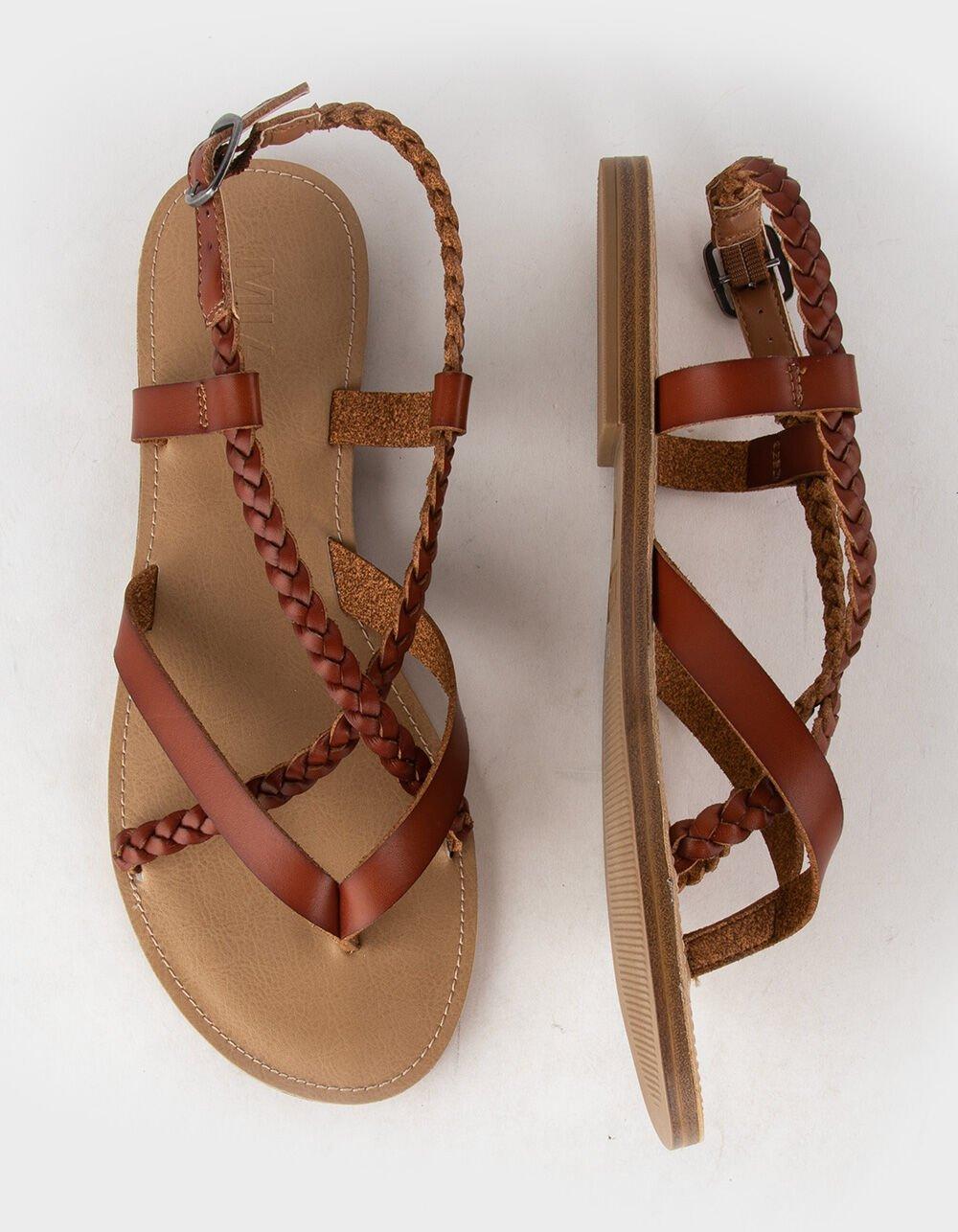 MIA Vaeda Womens Strappy Thong Sandals - COGNAC Product Image