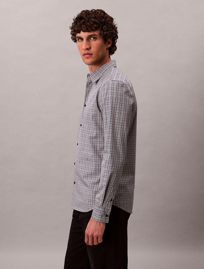 Plaid Slim Button-Down Shirt  Product Image