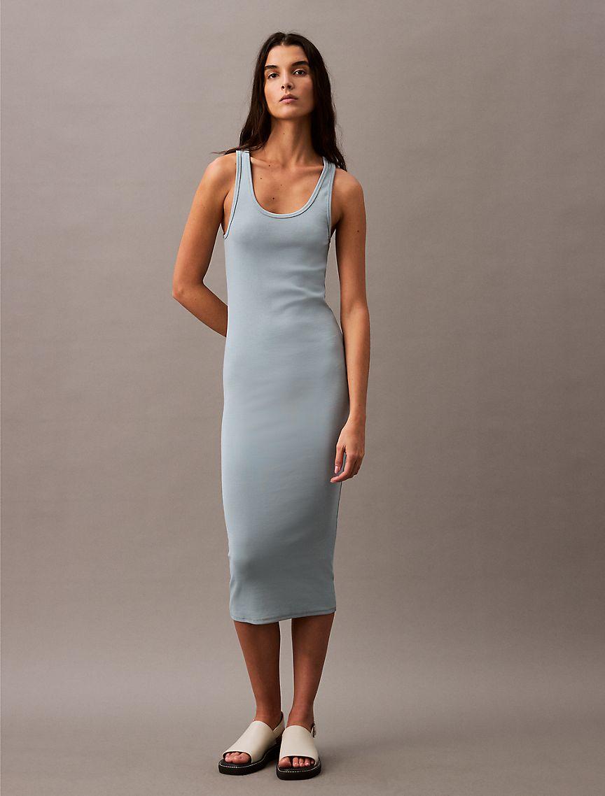 Calvin Klein Womens Rib Slip Dress Product Image