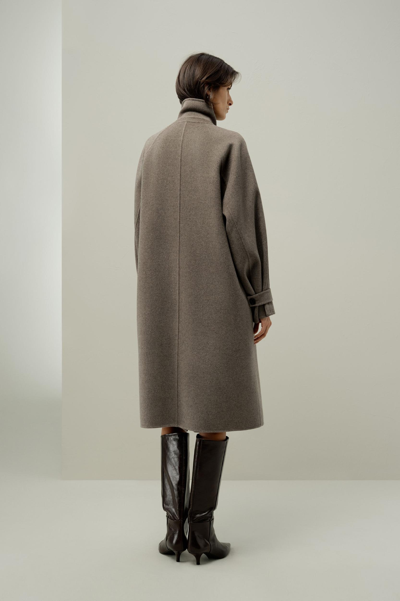 Oversized Double-Faced Silk-Wool Coat Product Image