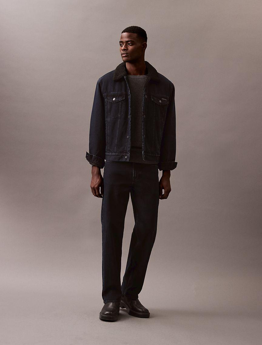 90s Sherpa Denim Trucker Jacket Product Image