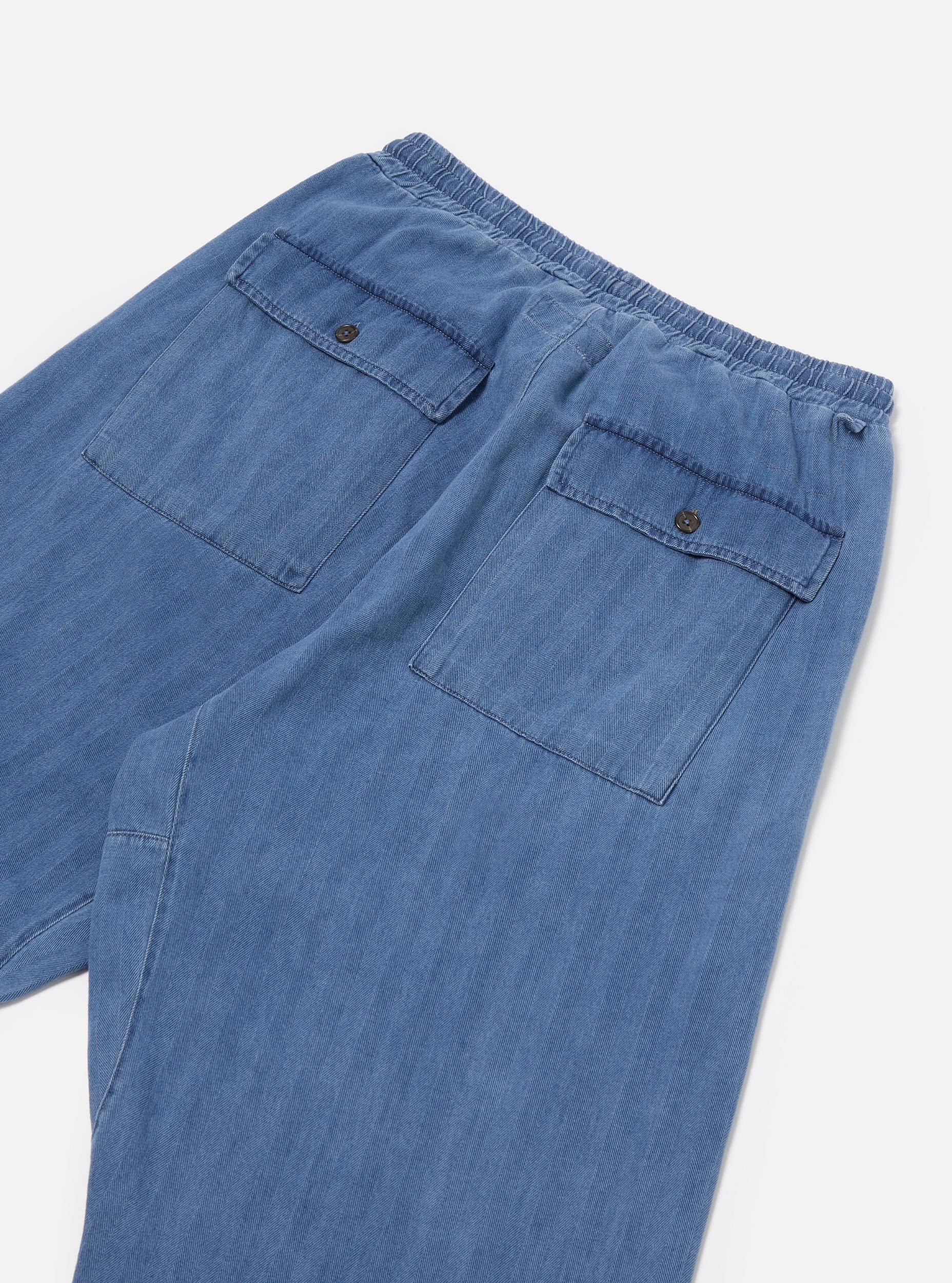 Washed Indigo Herringbone Denim Braga Pant Product Image