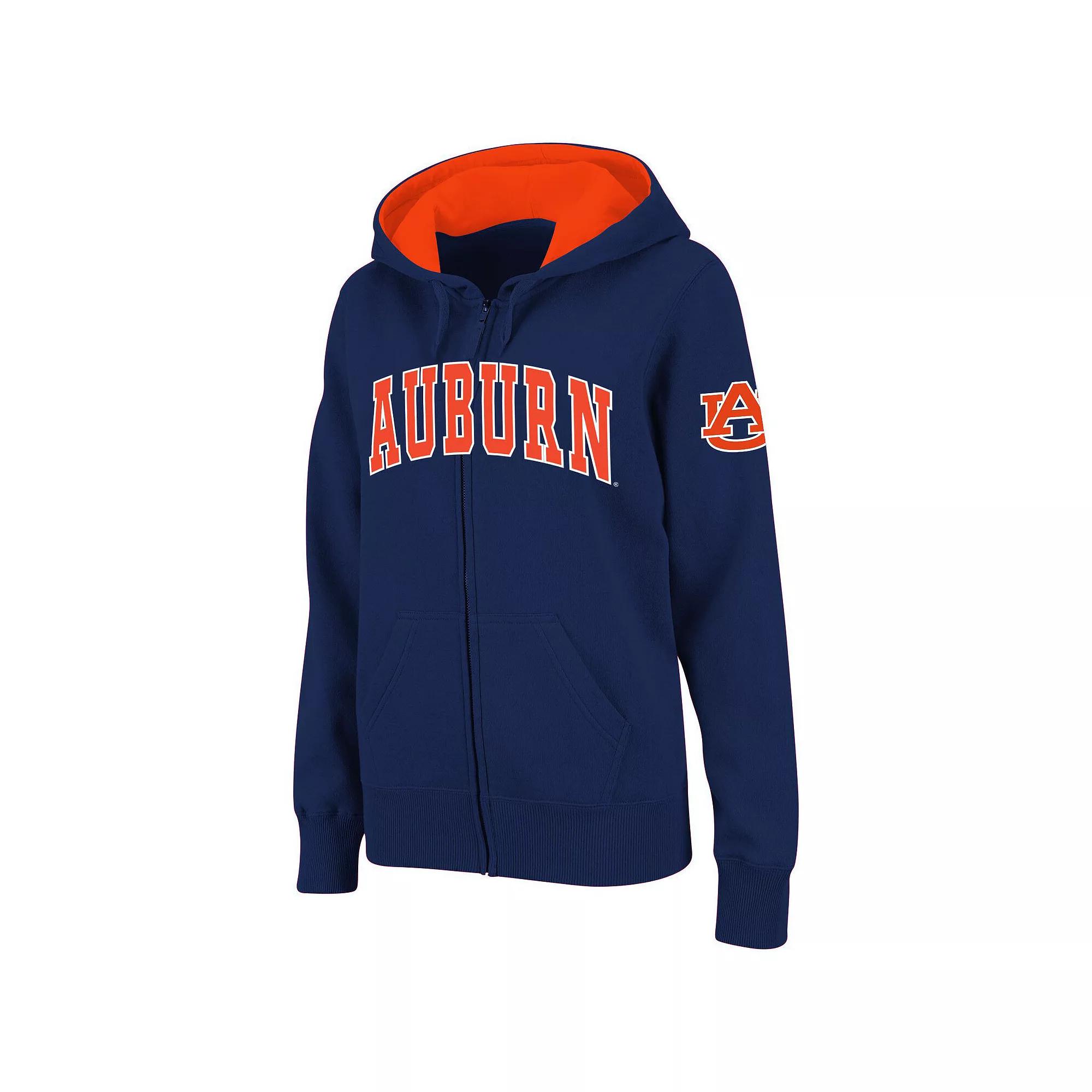 Women's Stadium Athletic Navy Auburn Tigers Arched Name Full-Zip Hoodie,  Product Image