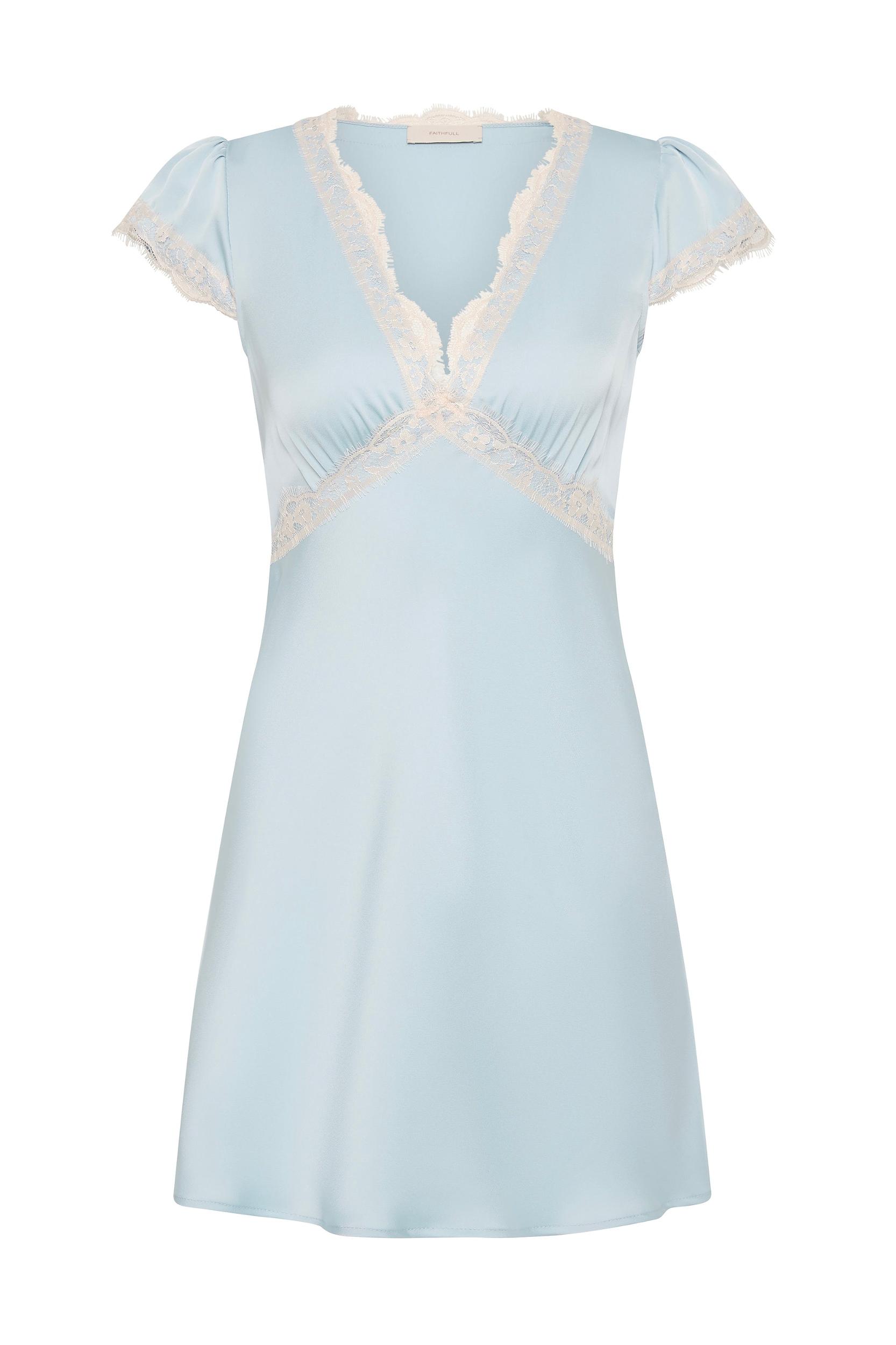 Verena Mini Dress Vintage Blue Product Image