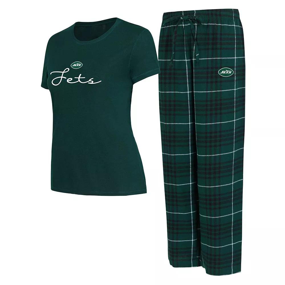 Women's Concepts Sport New York Jets Vector T-Shirt & Flannel Pants Sleep Set,  Product Image