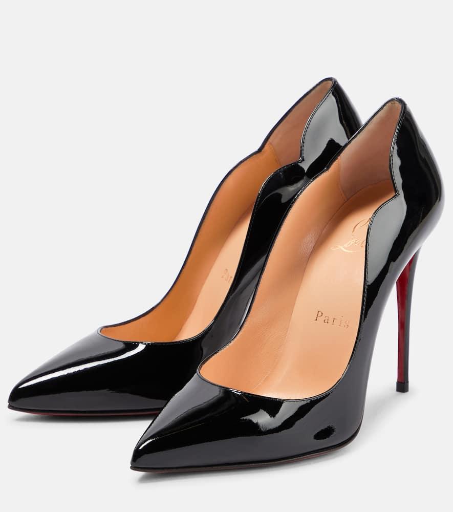 CHRISTIAN LOUBOUTIN Hot Chick Black Patent Leather Pumps Product Image