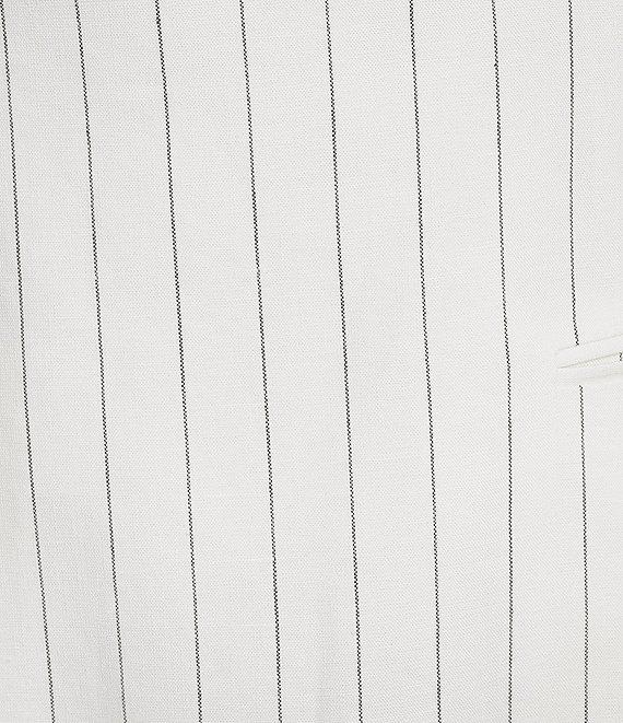 Antonio Melani Kayleigh Linen Blend Stripe Print Round Neck Sleeveless Dress Product Image