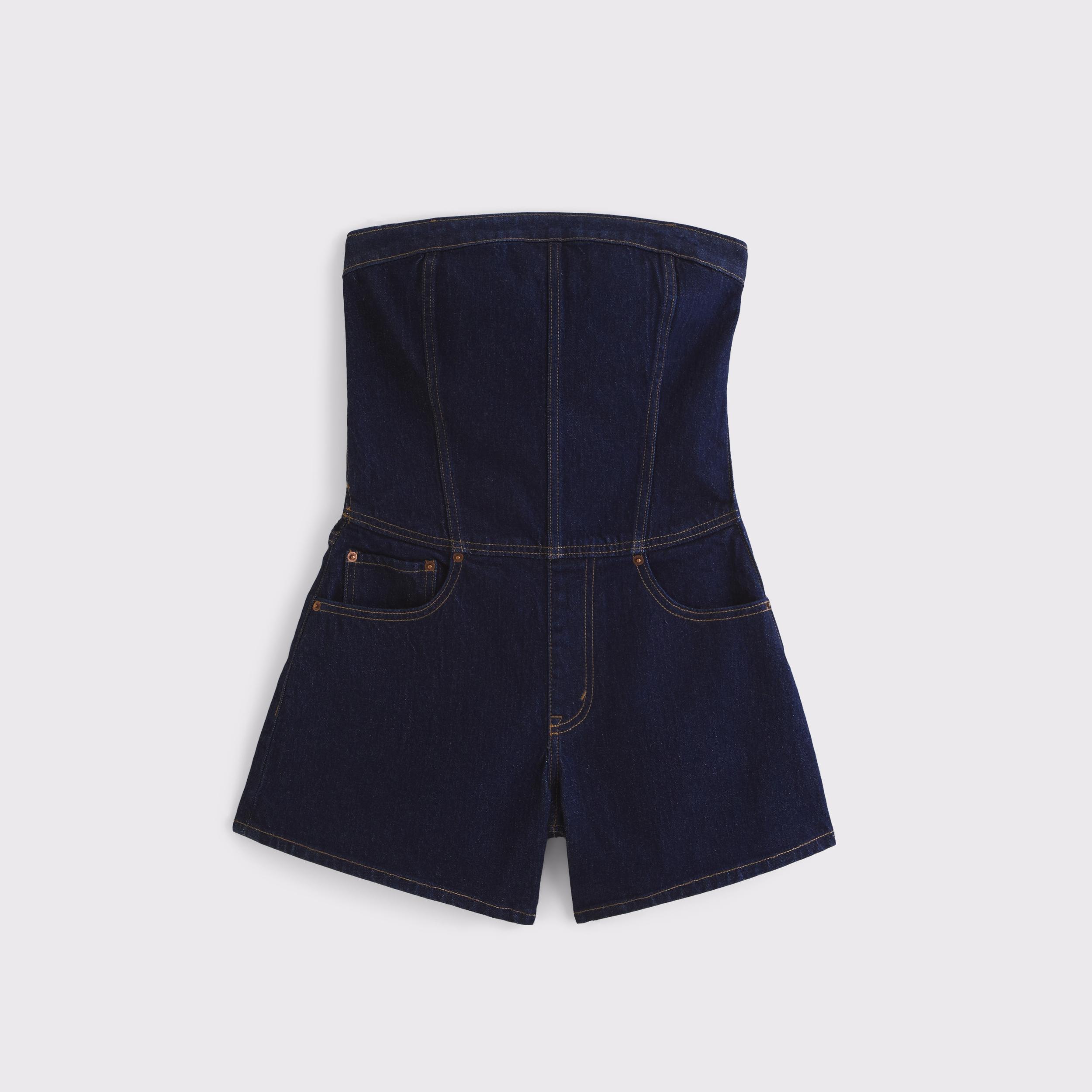 Strapless Denim Romper Product Image