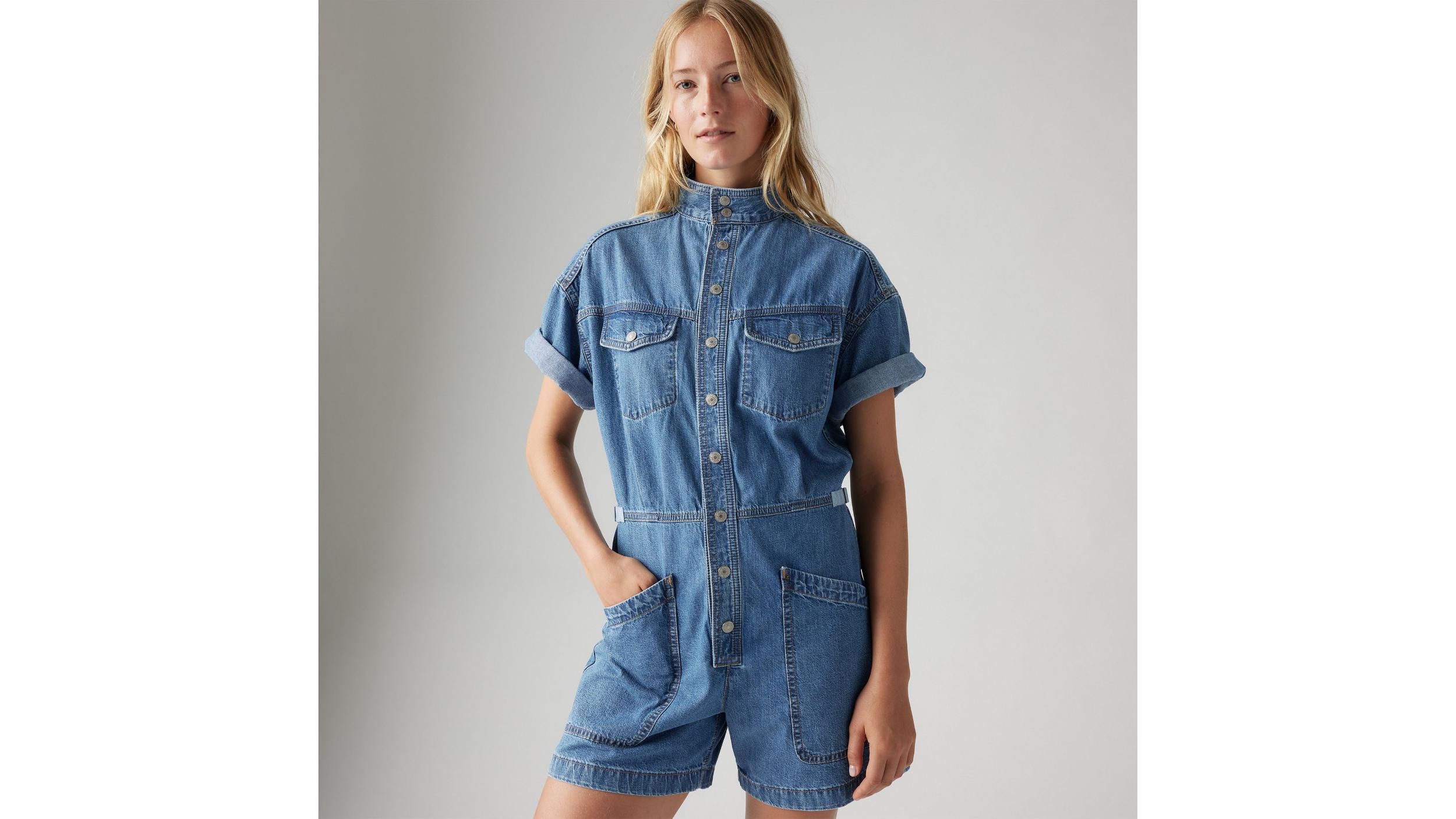 Short Sleeve Surplus Romper Product Image