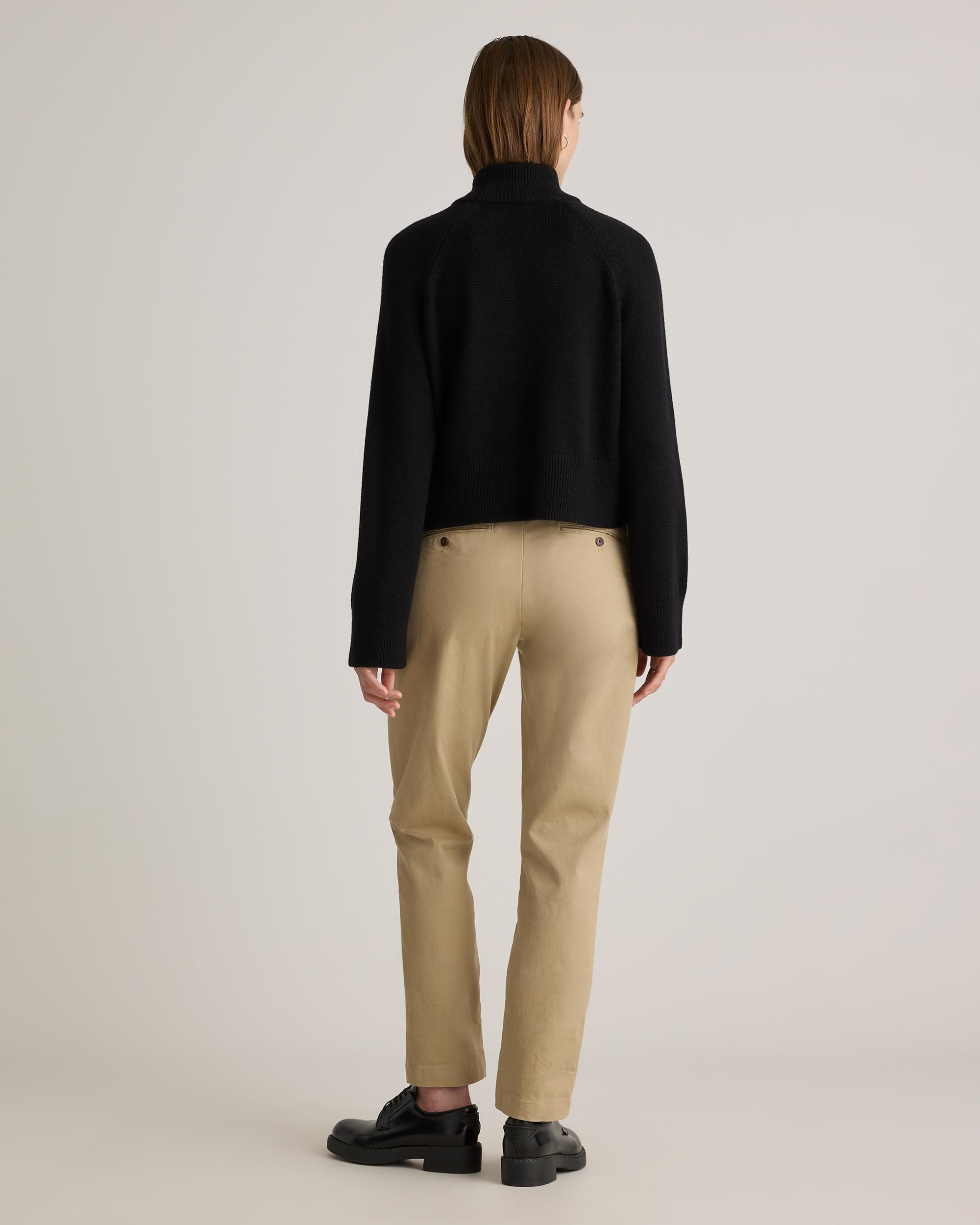 Quince | Women's Australian Merino Wool Cropped Mock Neck Sweater Size XS Product Image