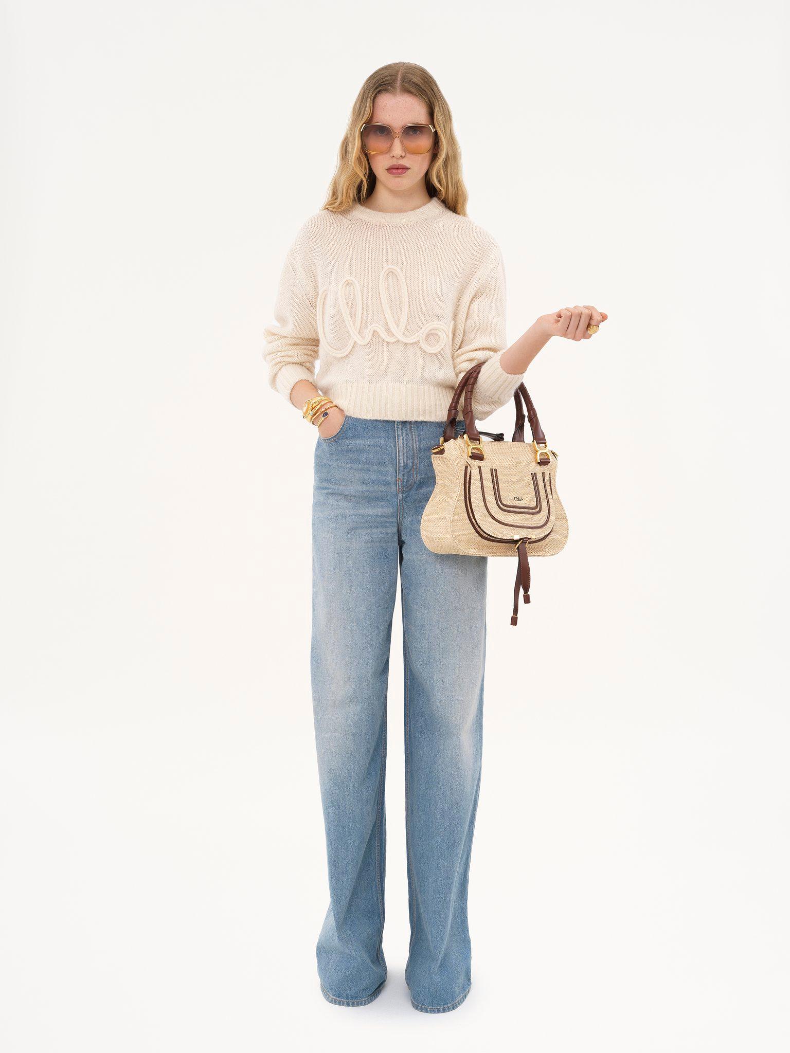 Small Marcie bag in raffia-effect fibers Product Image