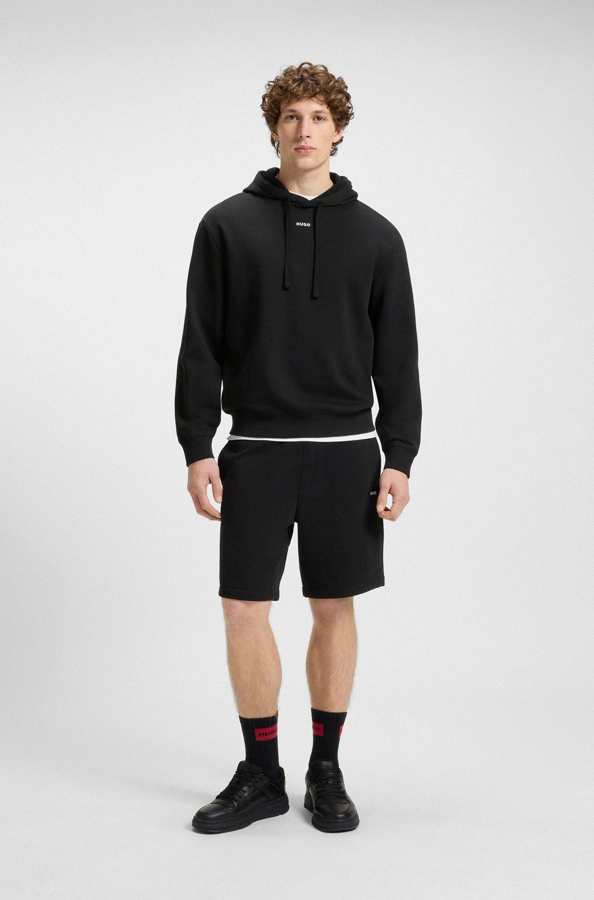 Relaxed-fit shorts in cotton terry with logo print Product Image