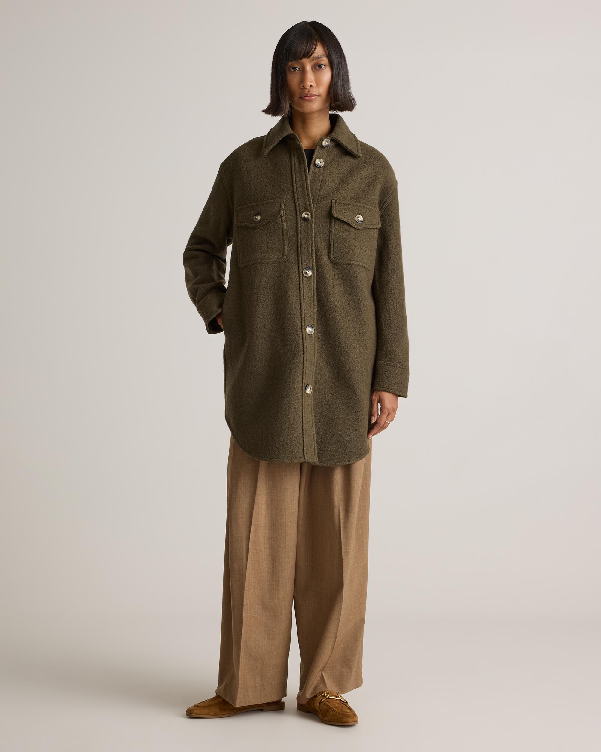 Quince | Women's 100% Merino Wool Long Shirt Jacket Product Image