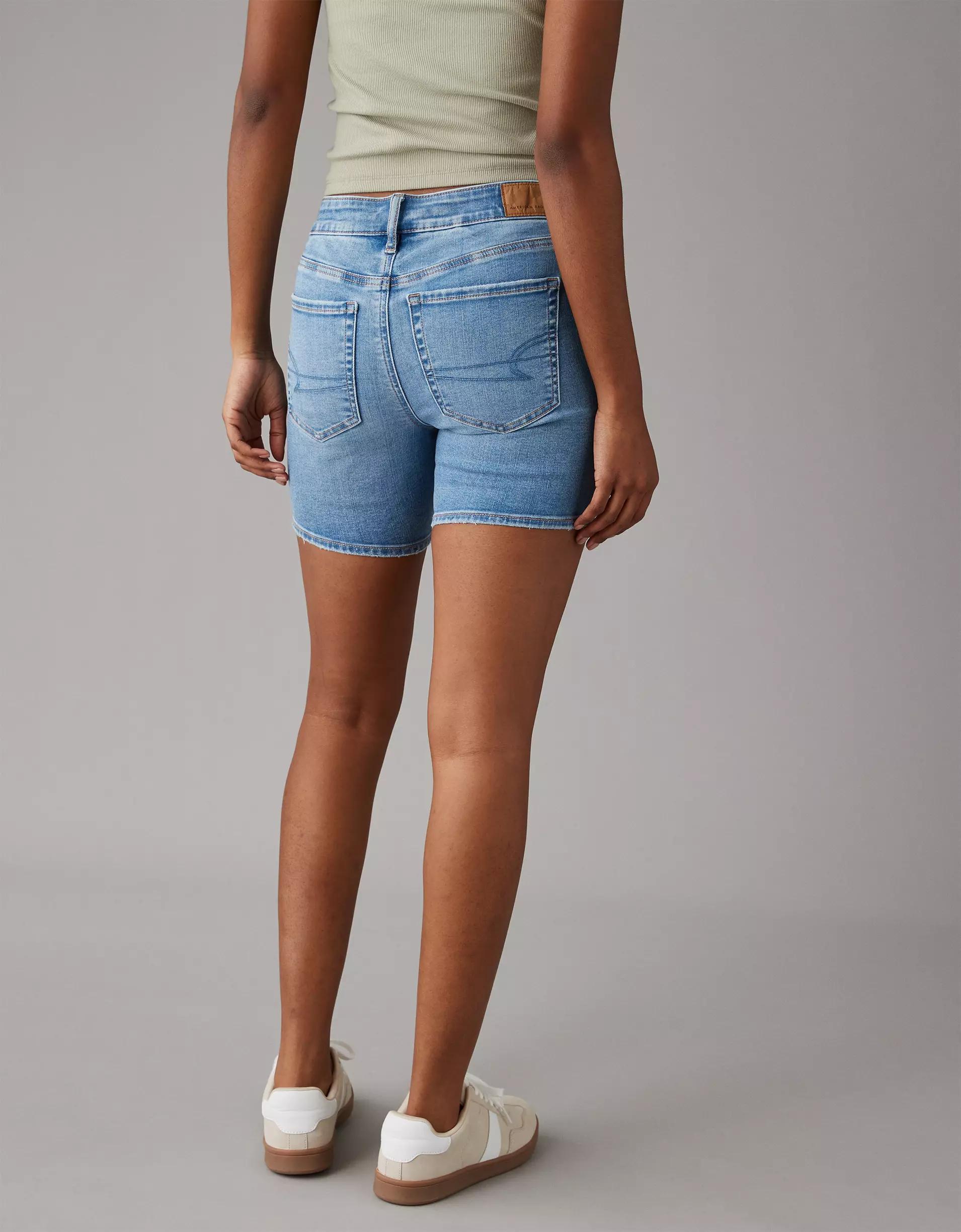 AE Next Level Low-Rise Skinny Bermuda Denim Short Product Image