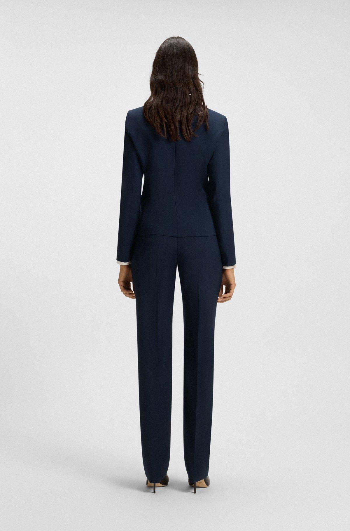 Regular-fit blazer in Italian-made virgin wool Product Image