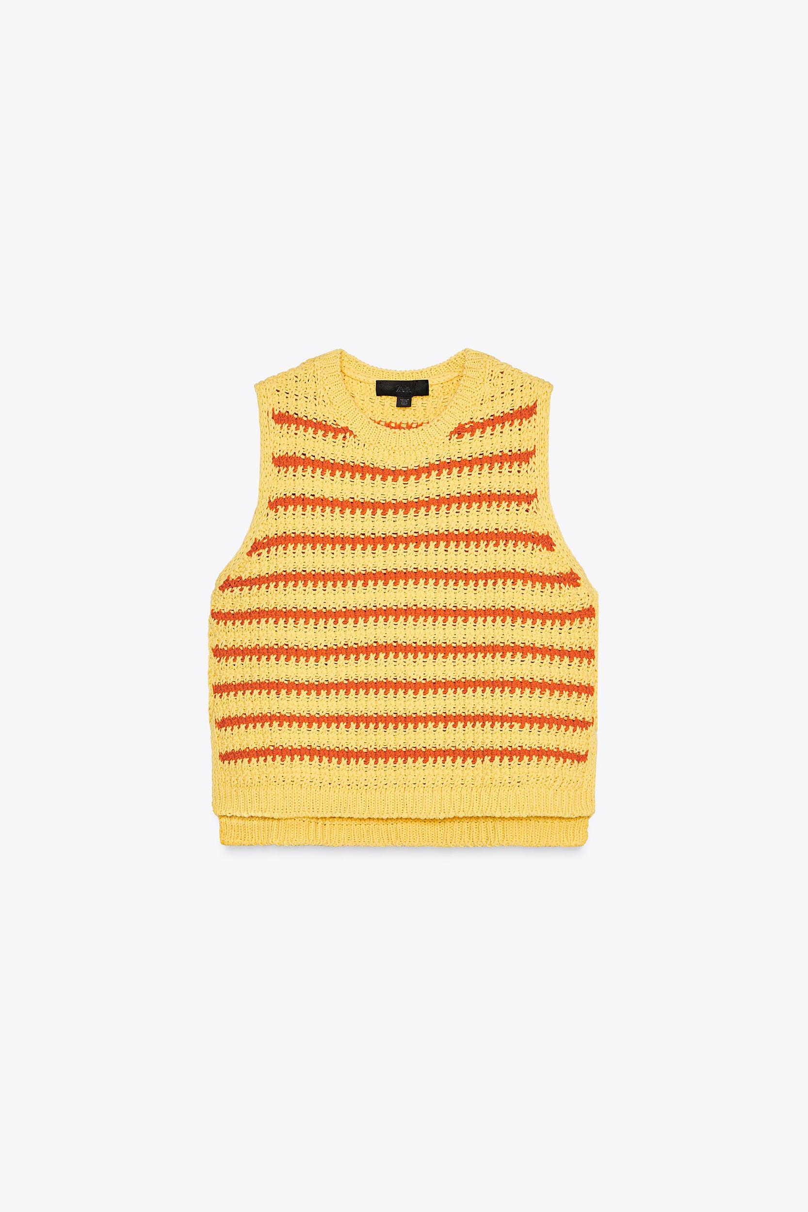 STRIPED KNIT TOP Product Image