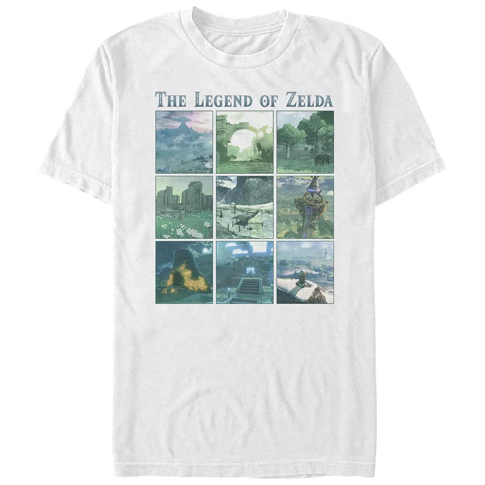 Men's Comfort Colors® The Legend Of Zelda Breath Of The Wild Locations Graphic Tee, Size: XXL, White Product Image