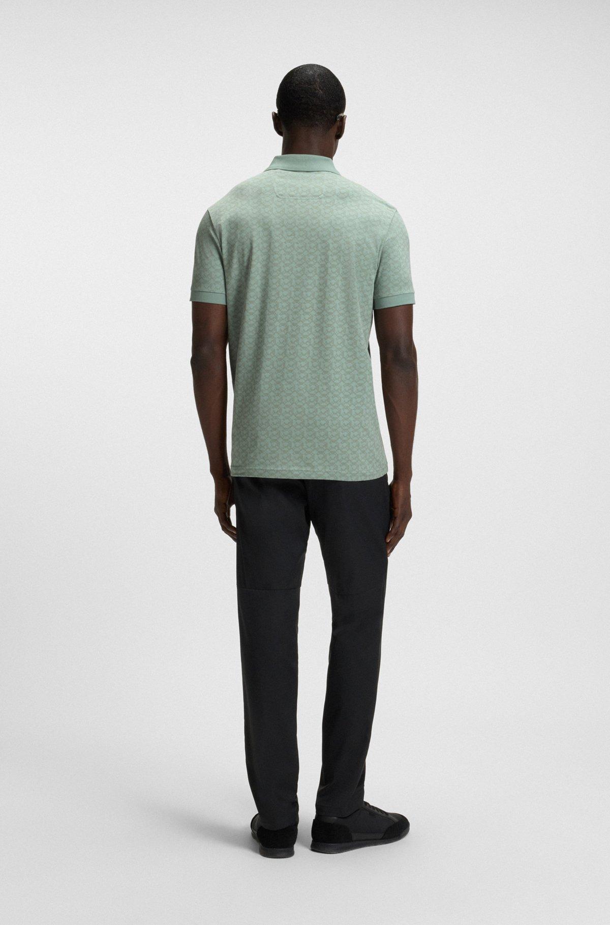 Paddy polo shirt in stretch cotton with printed pattern Product Image