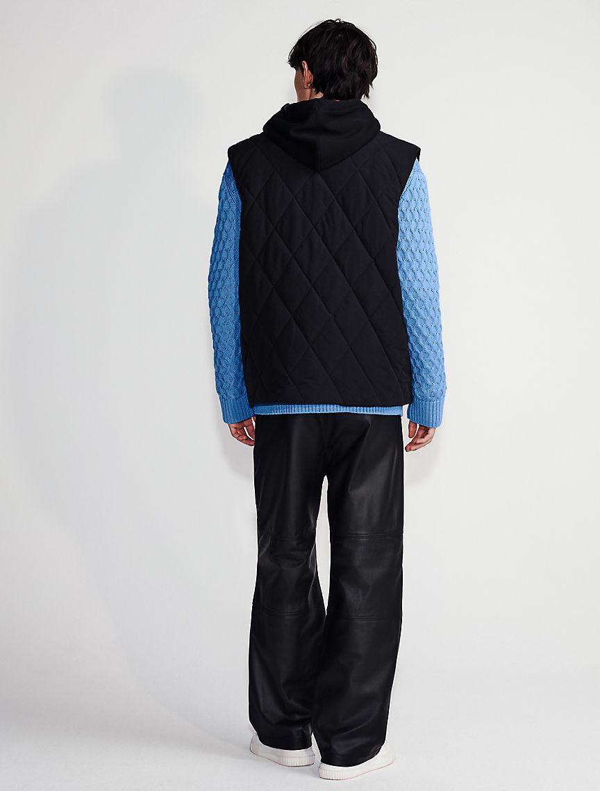 Leather Wide Leg Chinos Product Image