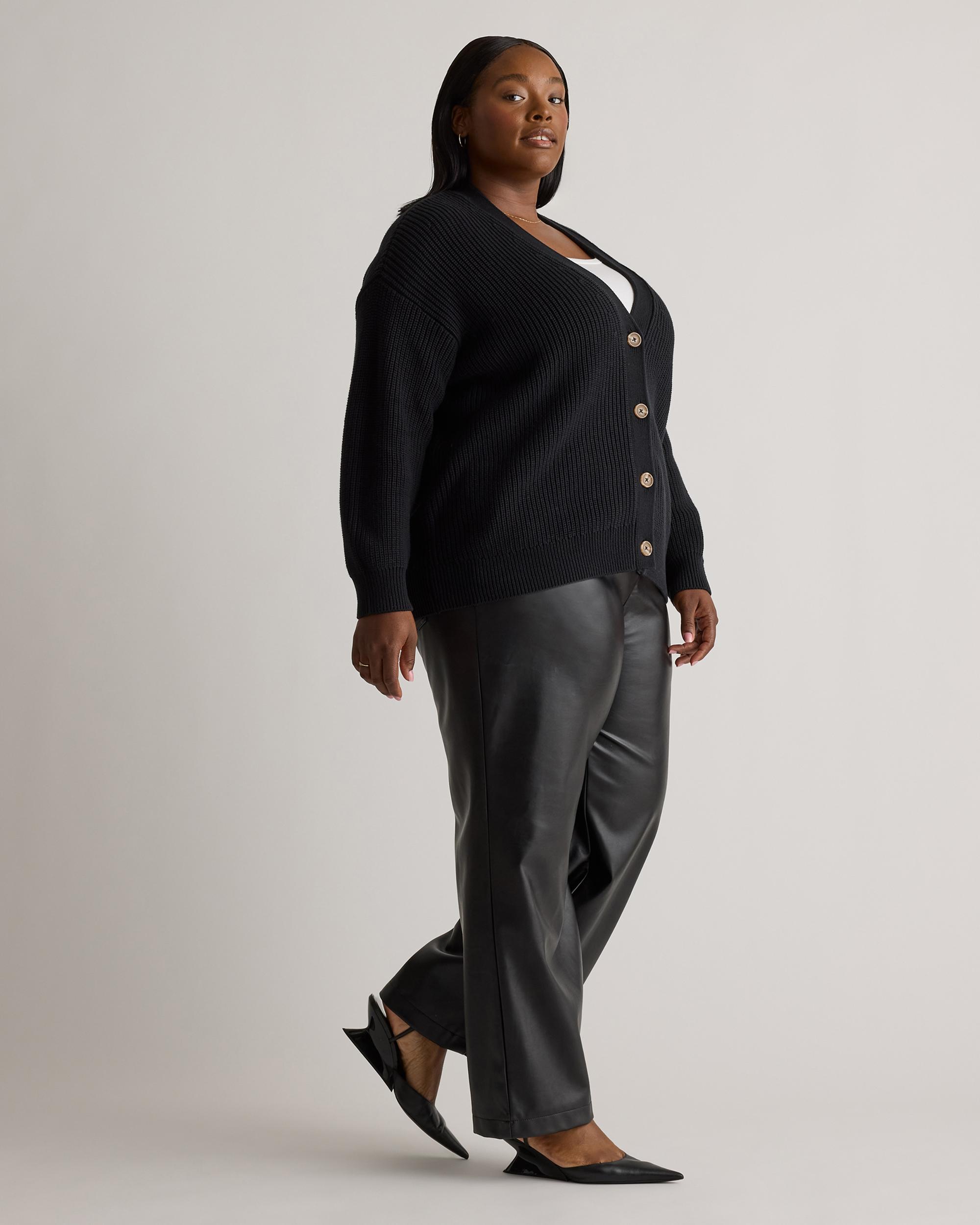 Quince | Women's OverSized Boyfriend Cardigan Sweater Organic Cotton Product Image