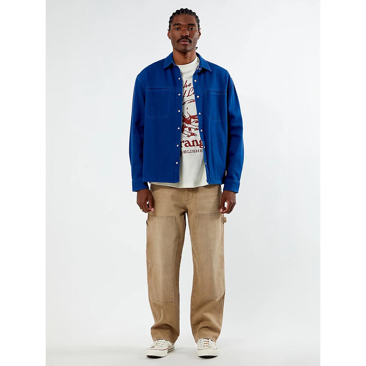 Wrangler® x PacSun Men's Twill Overshirt in Delft Product Image