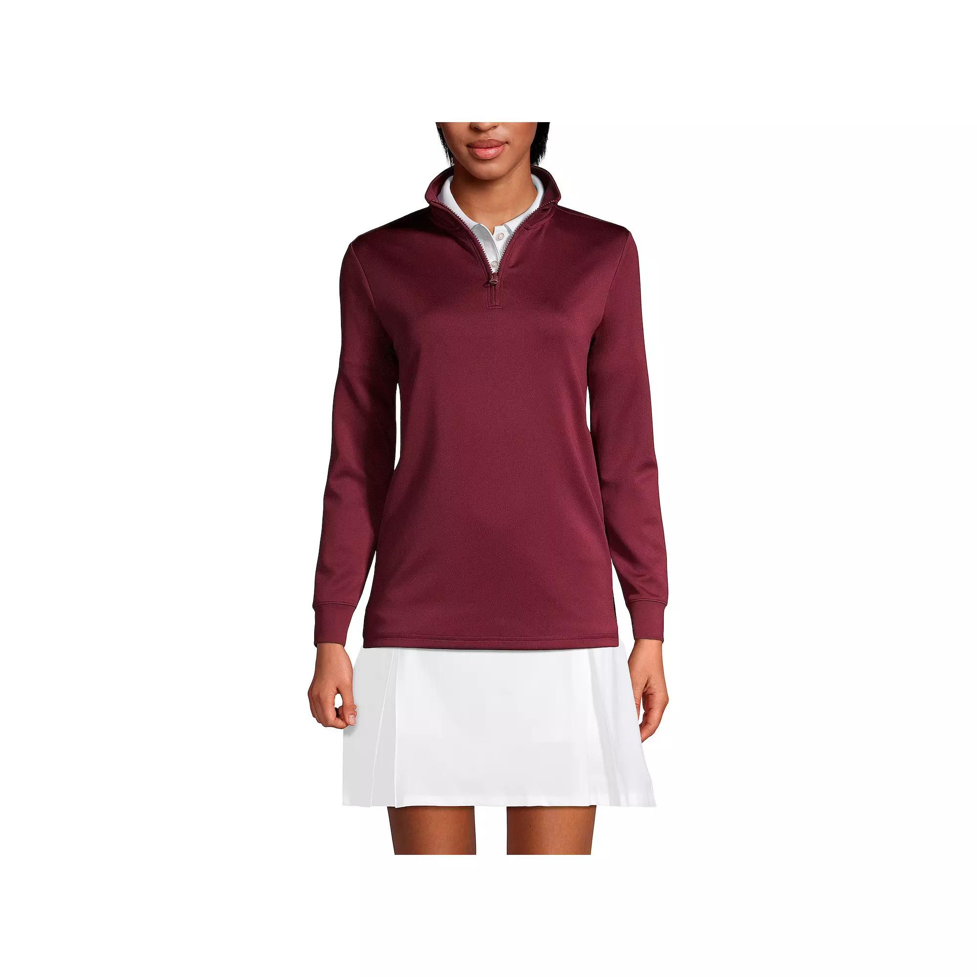 Women's Lands' End Quarter Zip Pullover,  Product Image