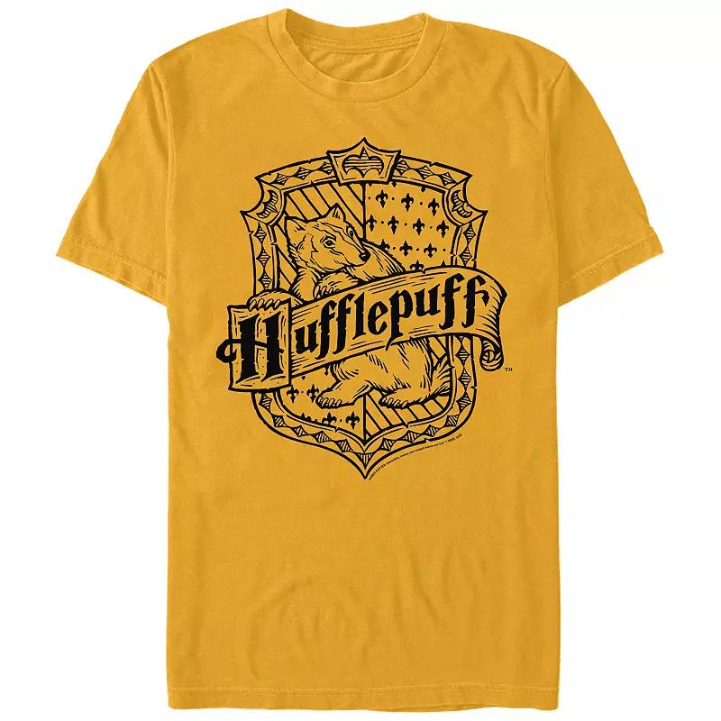 Men's Harry Potter Hufflepuff Crest Draw Graphic Tee,  Product Image