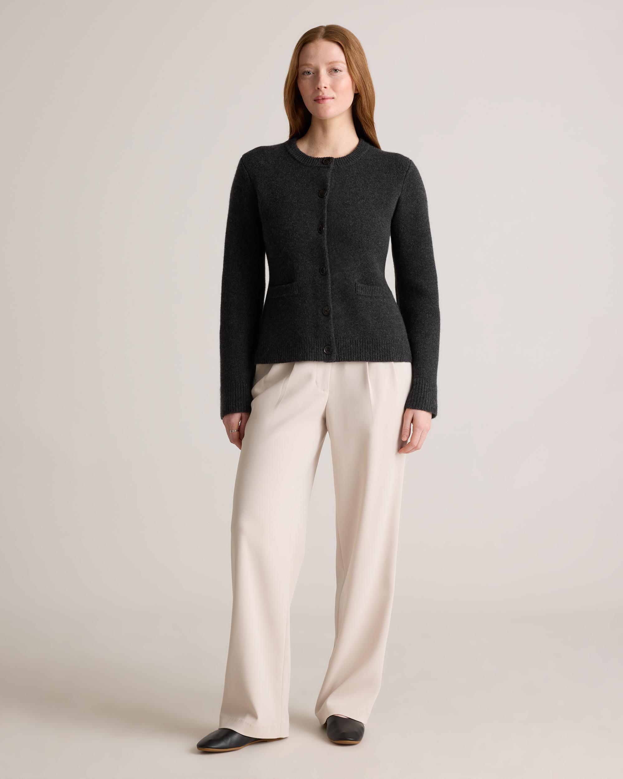 Quince | Women's Mongolian Cashmere Structured Cardigan Sweater Size XS Product Image