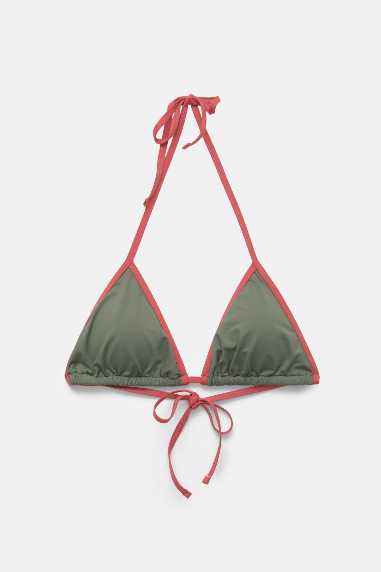 Contrast ribbed bikini top Product Image