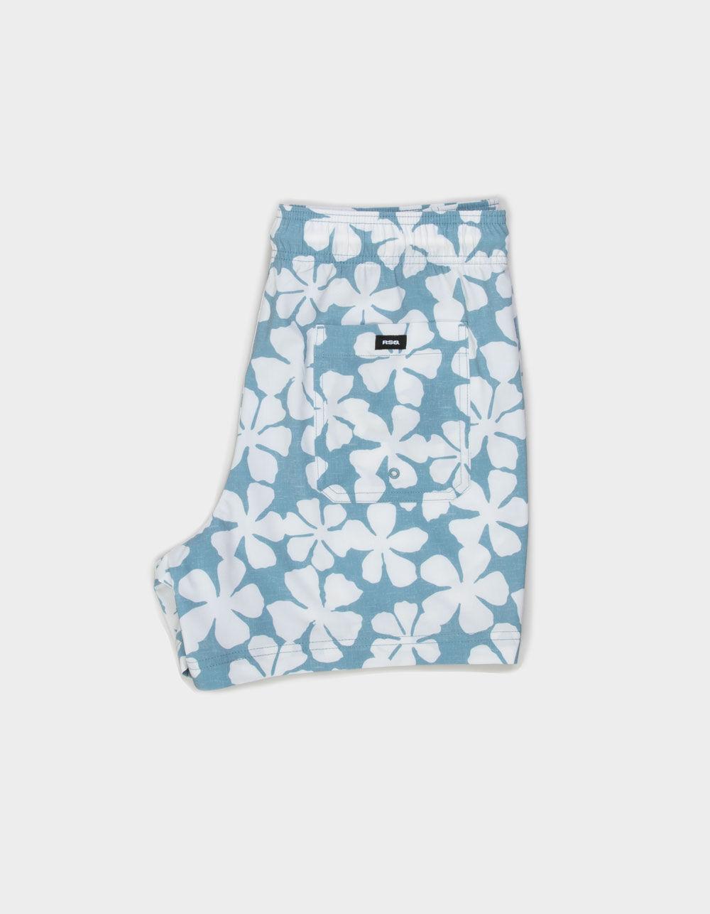 RSQ Mens Tossed Daisy Swim Shorts - CADET Product Image