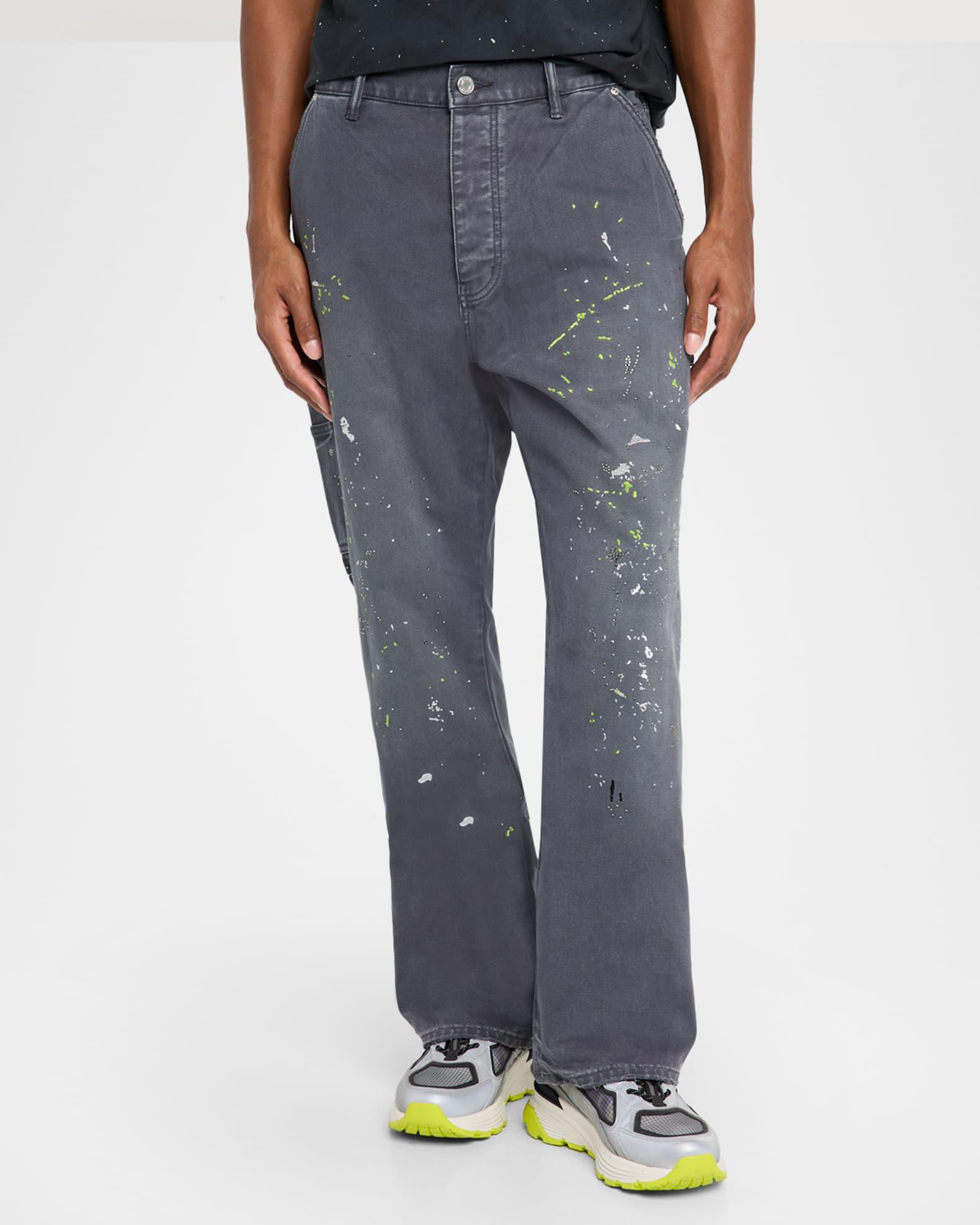 Men's Embellished Paint Carpenter Jeans Product Image