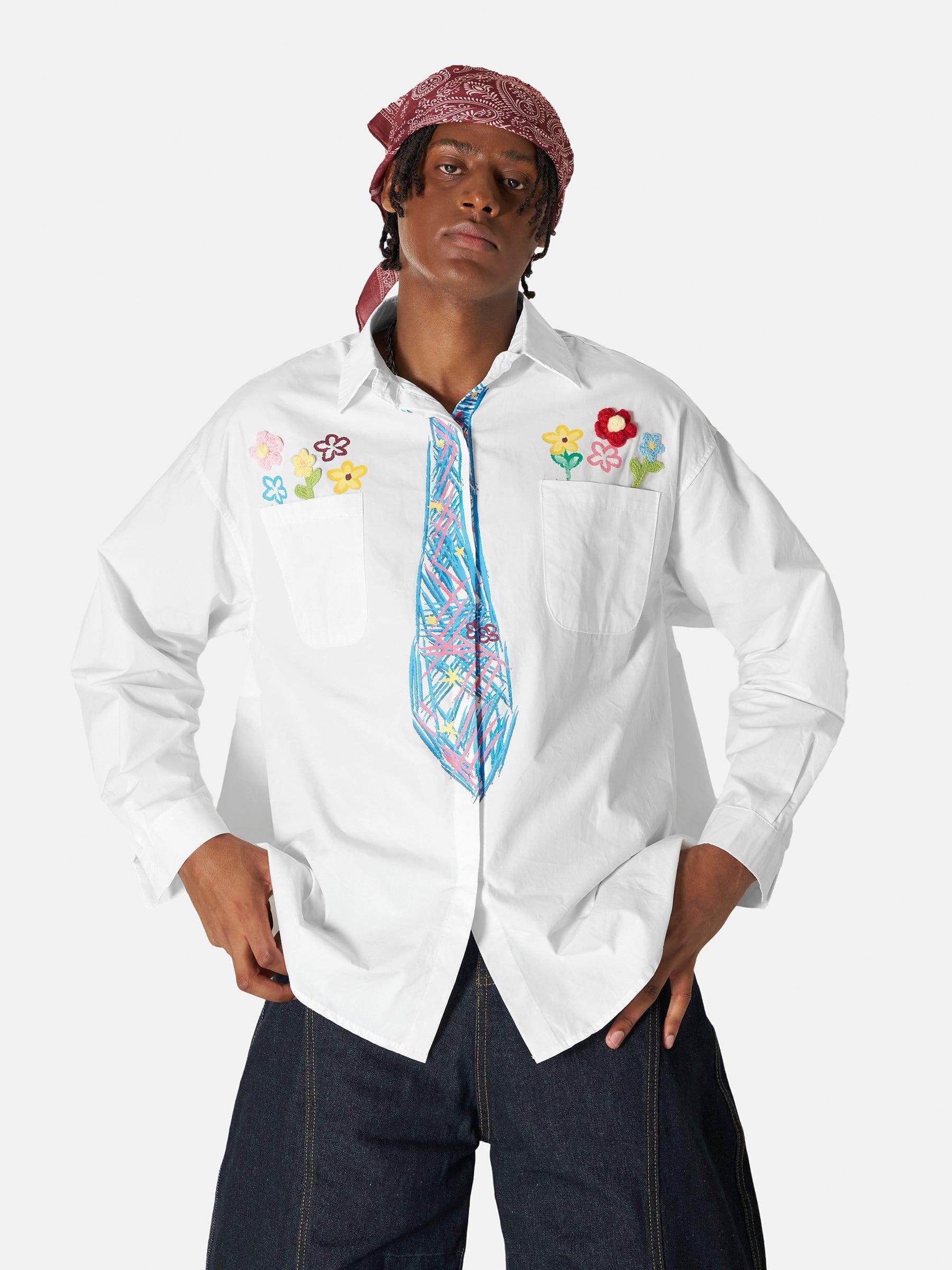 Aelfric Eden Graffiti Necktie Shirt Product Image