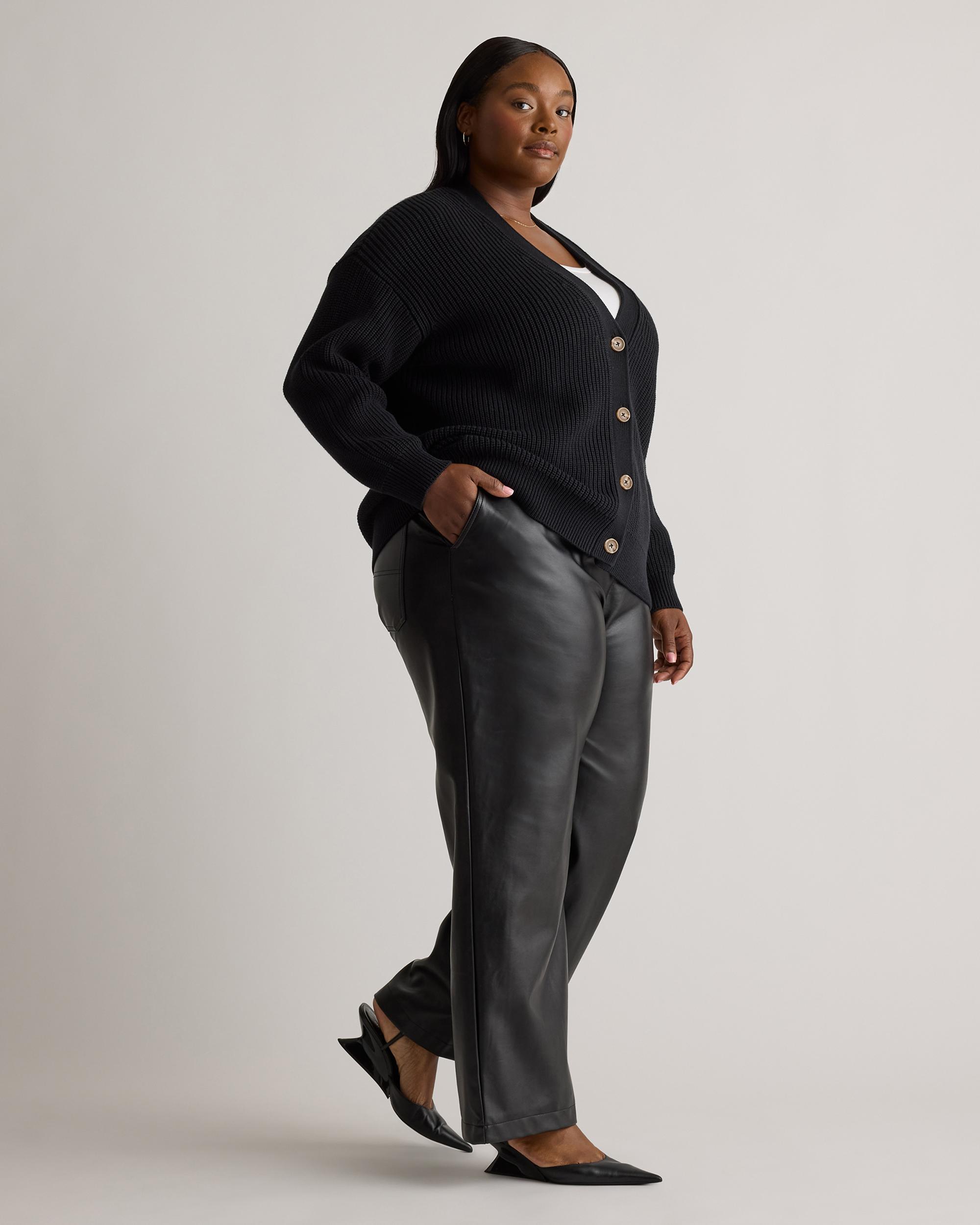 Quince | Women's OverSized Boyfriend Cardigan Sweater Organic Cotton Product Image