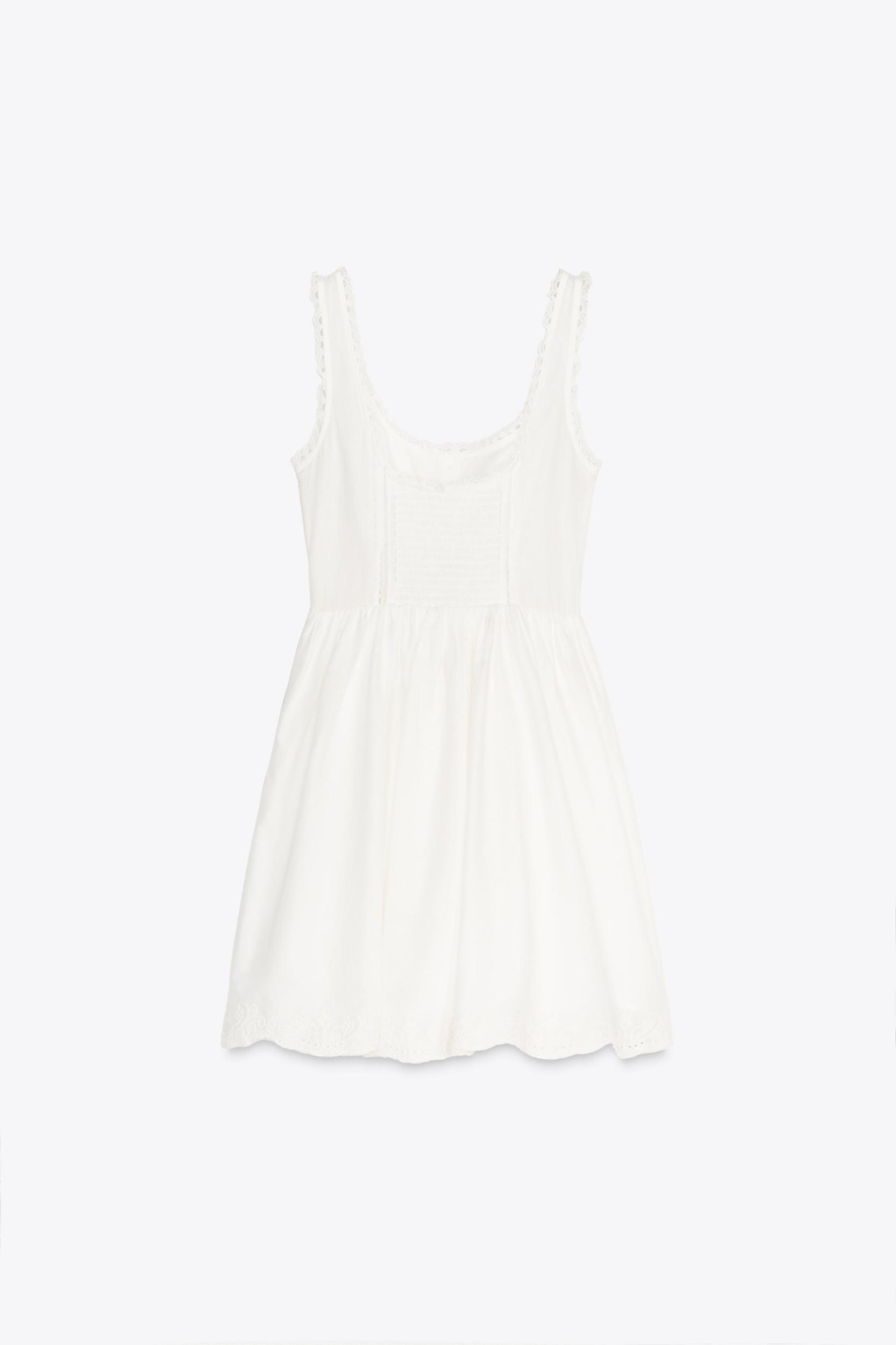 LACE EMBROIDERED MINI DRESS Product Image