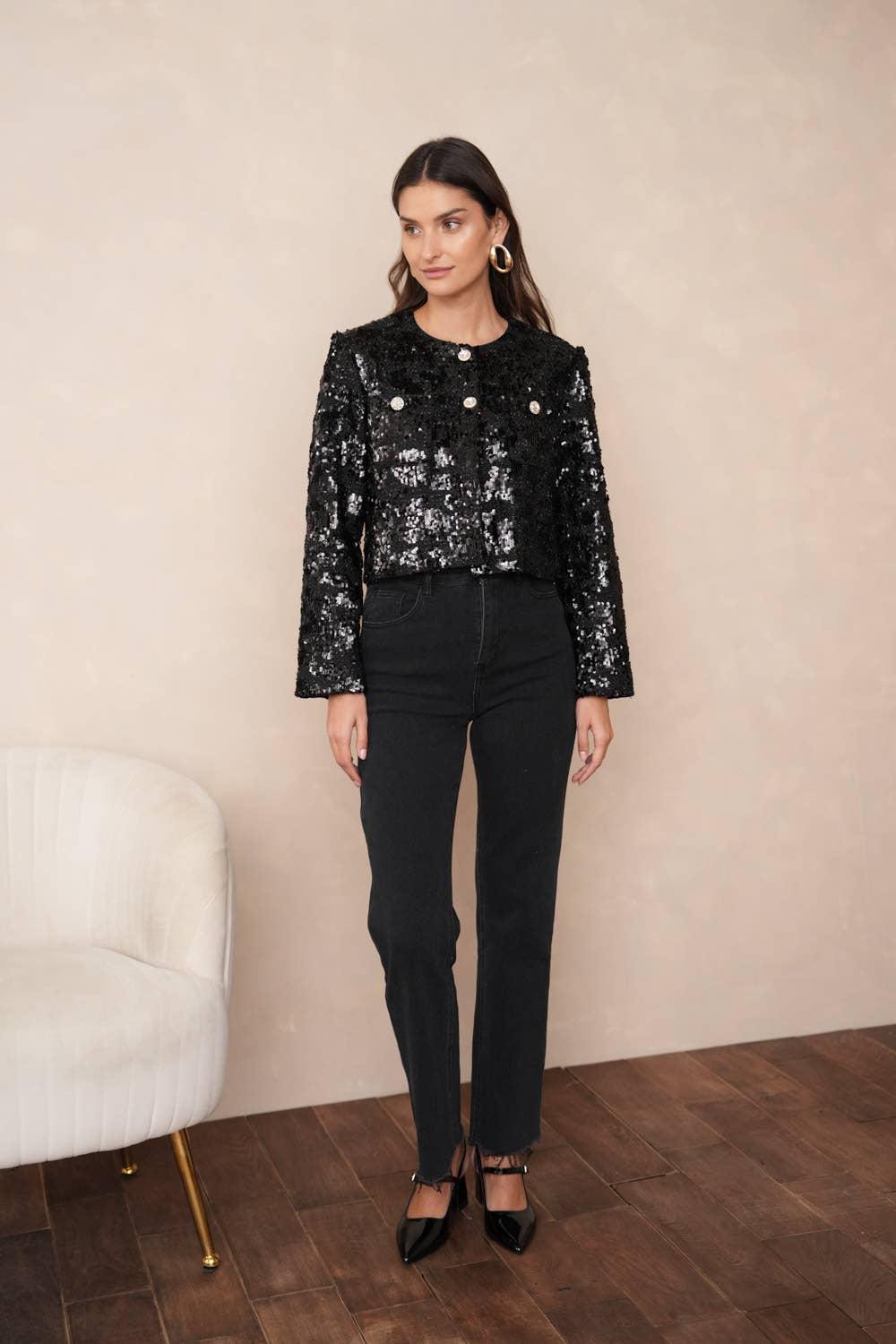 Sequin Tweed Jacket Product Image