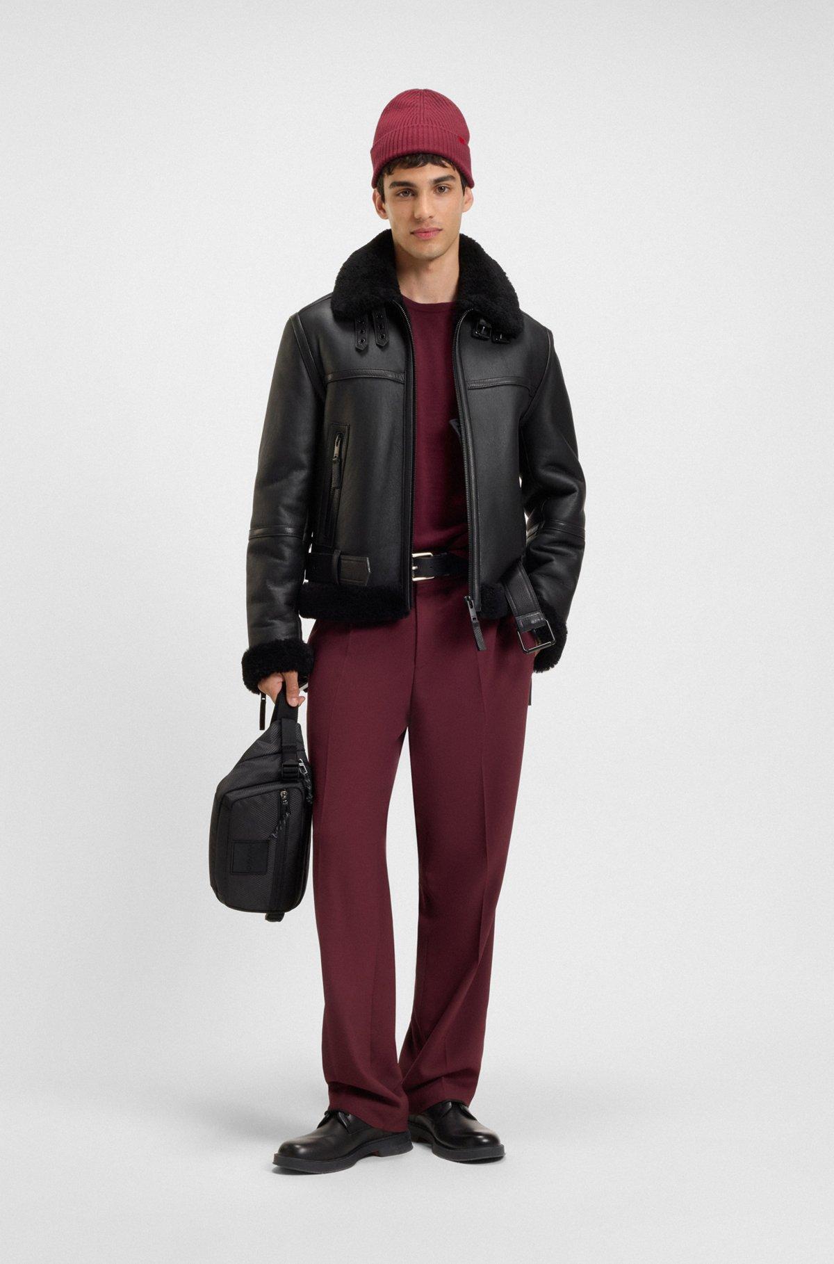 Virgin-wool sweater with embroidered logo Product Image