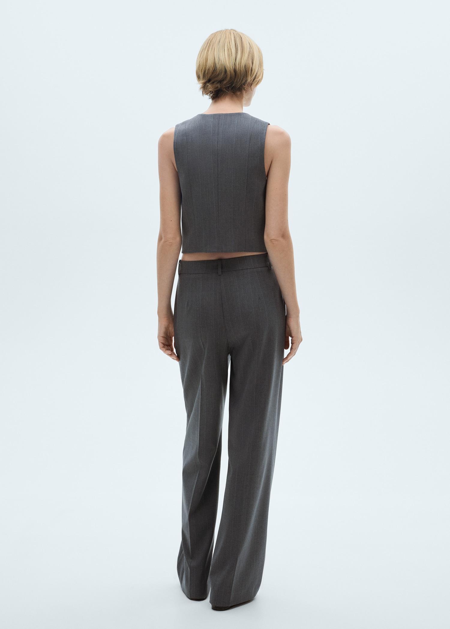 Pinstripe suit trousers - Women | MANGO USA Product Image